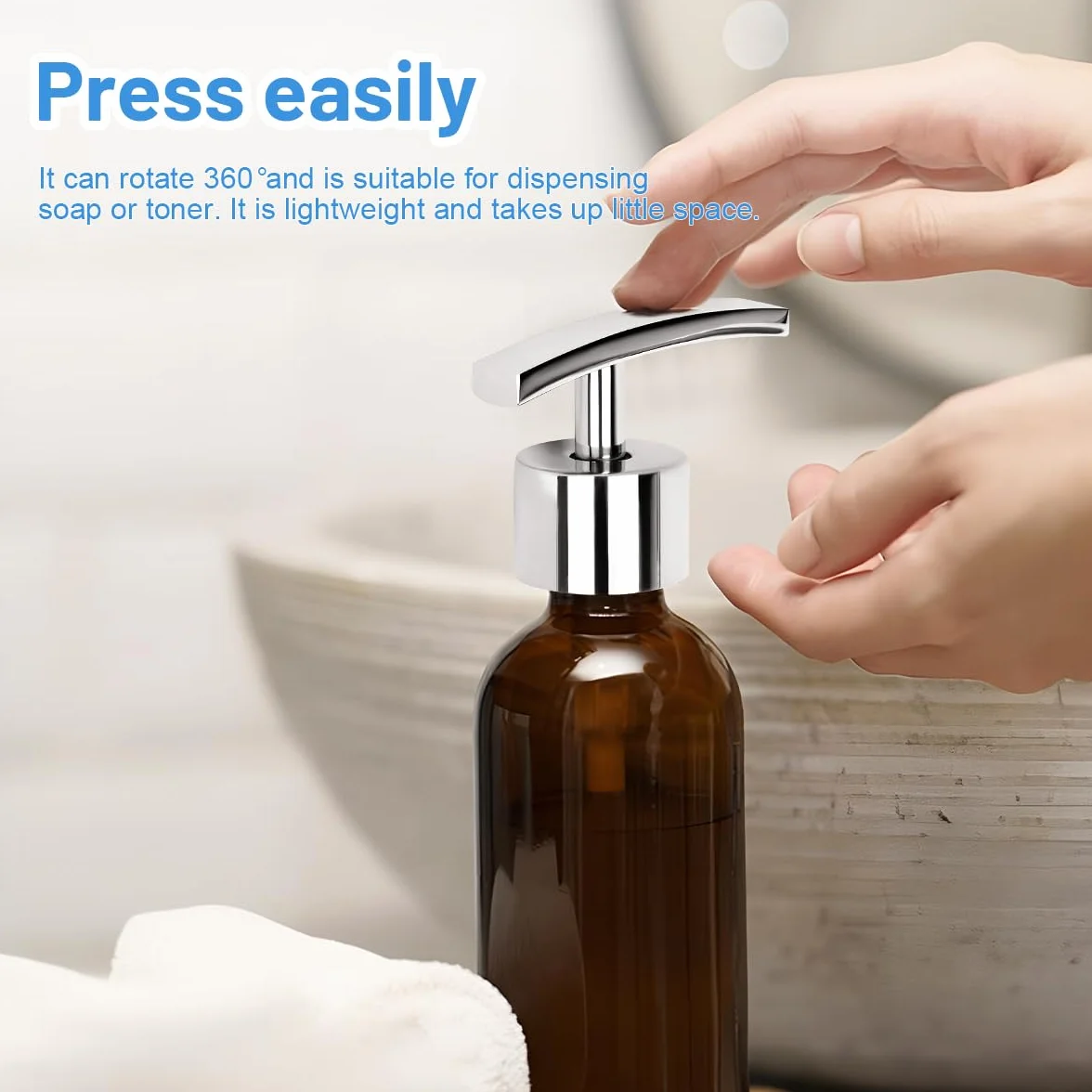 2 Pcs Pompa Dispenser di Sapone, Pompa di Ricambio 28 mm, Erogatore Sapone Liquido con Tubo Flessibile per Bagno Shampoo Doccia Gel