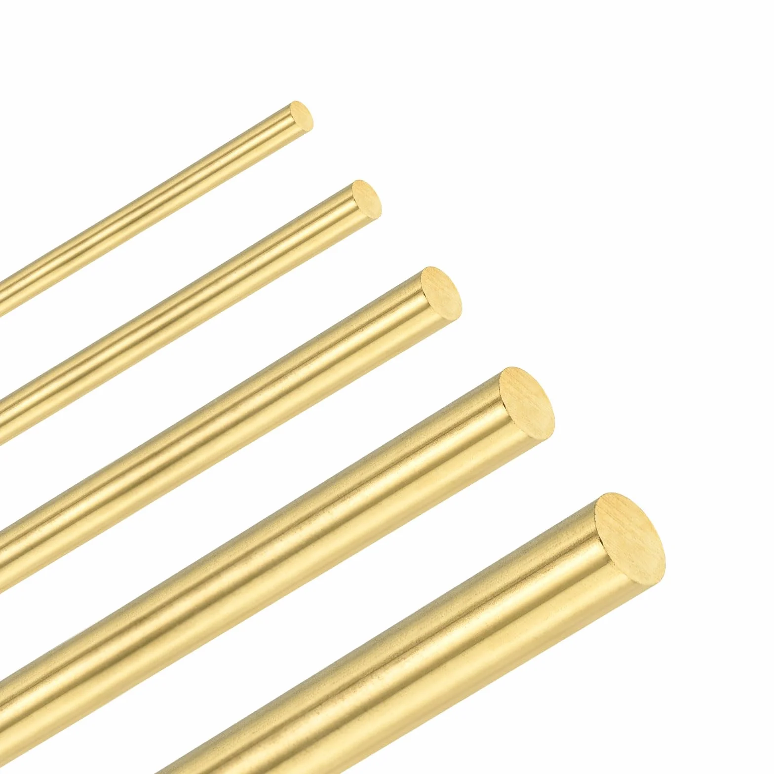 M METERXITY 5-Pack Asta In Ottone, Diametro 1-2.5mm 7.87" H59 Asta Tonda In Ottone Massiccio Per Perno Manico Coltello Materiale Forniture Per Realizzazione Coltelli, Tornio Rivetto Tondello