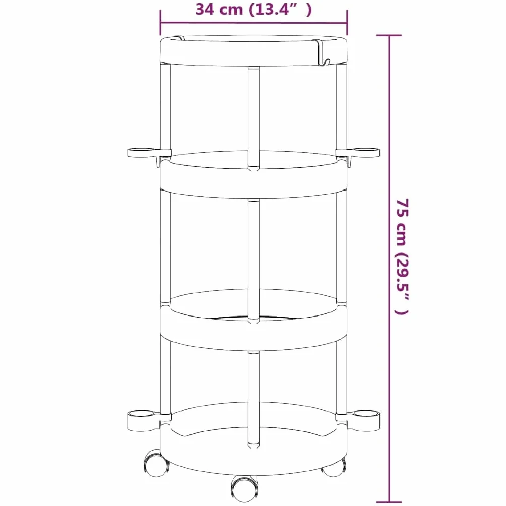 Carrello per la Pulizia con Cesti di Stoccaggio in Alluminio (1,9KG)