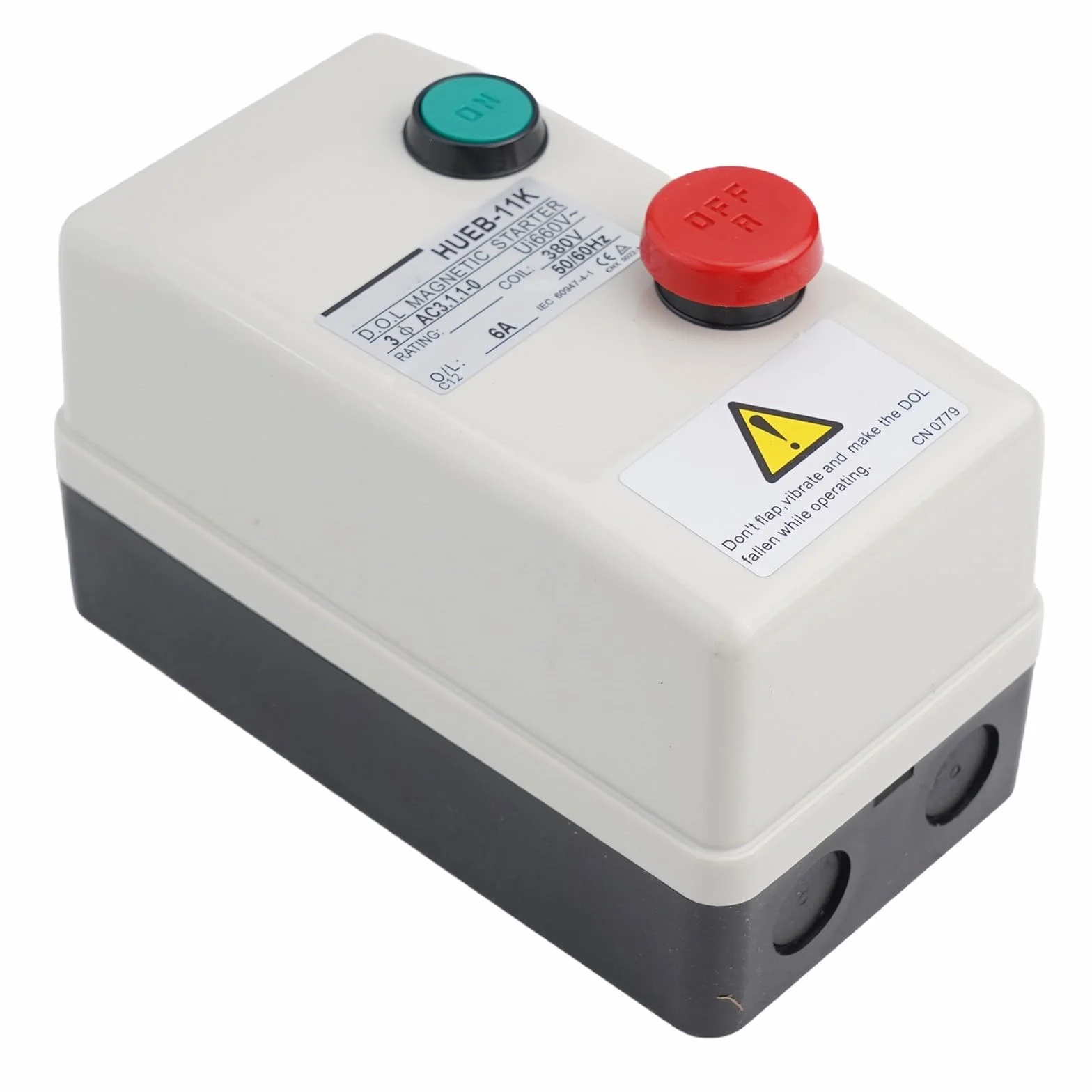 Besttoolifes 1 interruttore di avviamento motore elettromagnetico 3 fasi 380 V impermeabile per compressore interruttore motore trifase interruttore magnetico 380 V (4-6 A)