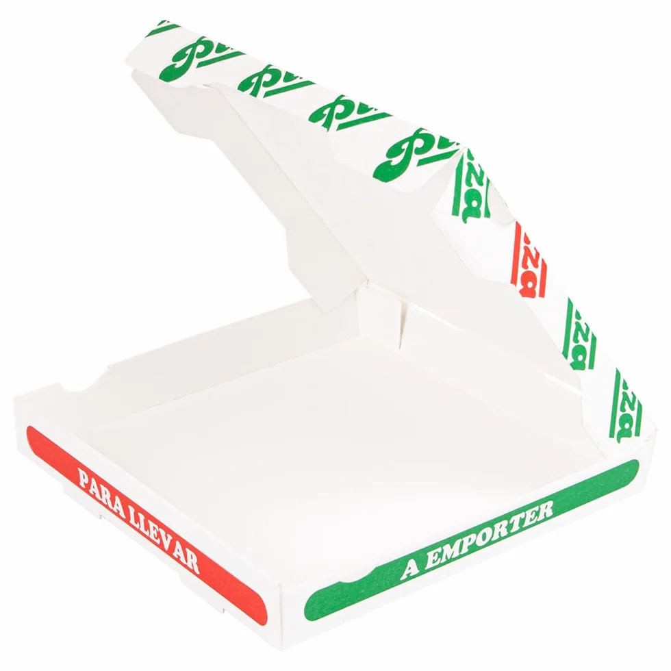 Garcia de Pou Scatole per pizza Thepack 330 G/M2 26 x 26 x 3,8 cm bianco cartone ondulato microcanale