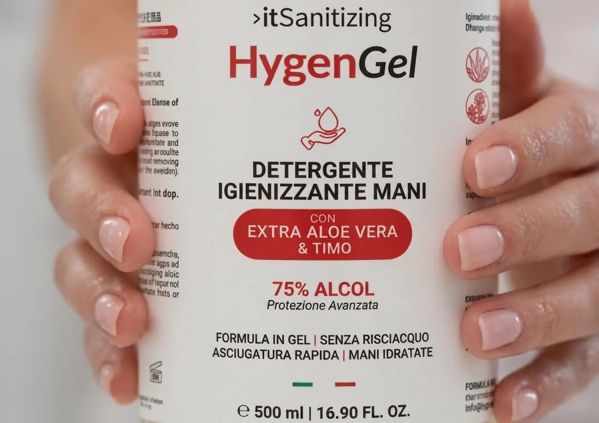 Hygien Gel Alcool 75% z Aloe Vera i Tymiankiem - 4 x 500 ml Bez Spłukiwania