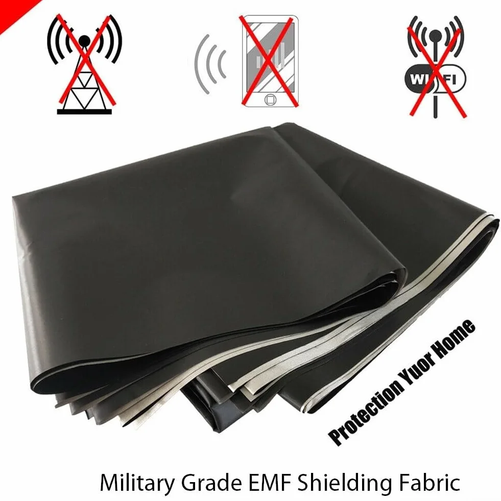 Tessuto schermante EMF RFID, protezione anti-radiazioni militare, 1 m x 1 m