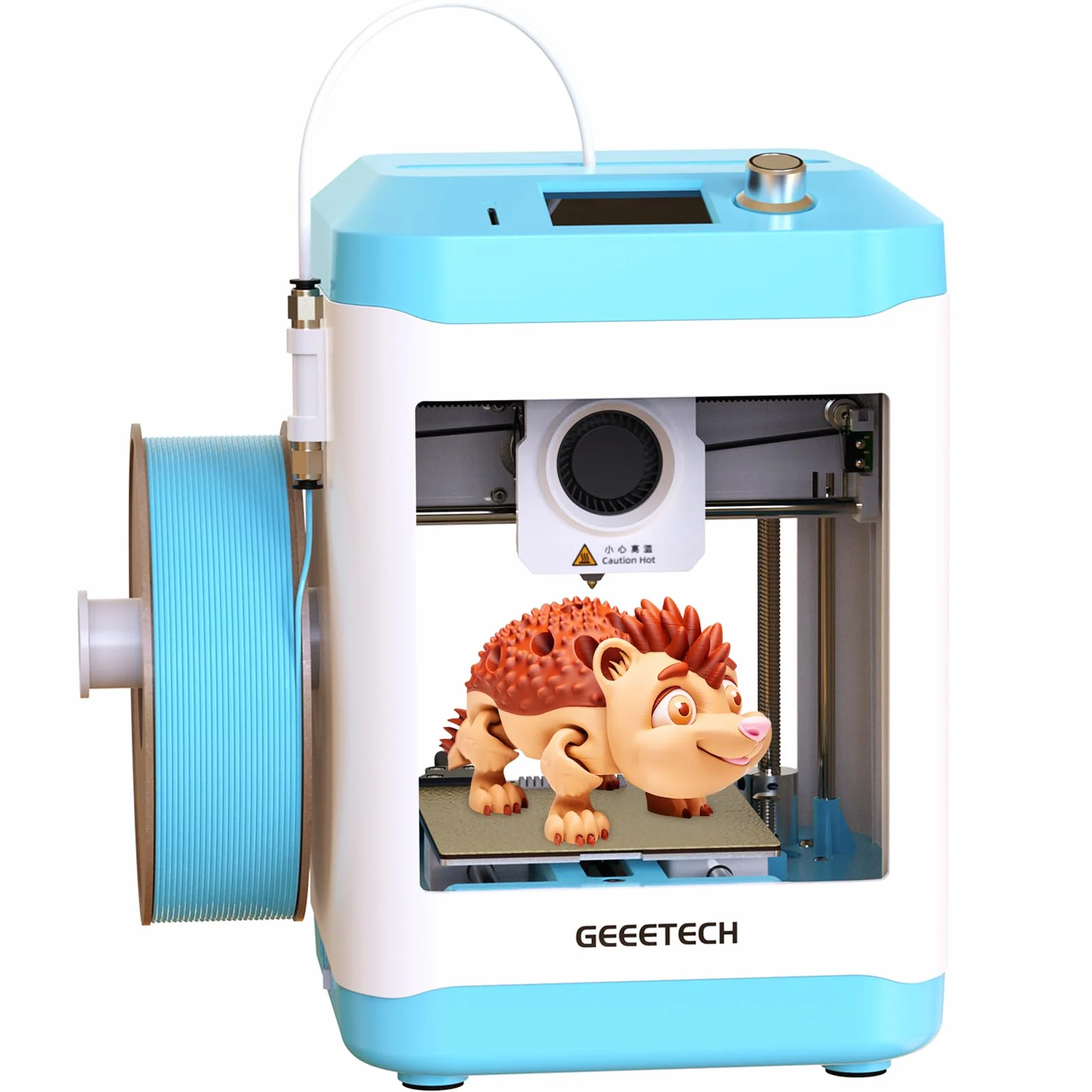 GEEETECH M1 Mini Stampante 3D, Stampante 3D per Principianti con estrusore a trasmissione diretta 250 mm/s per principianti con schermo a colori, Tre ventole di raffreddamento