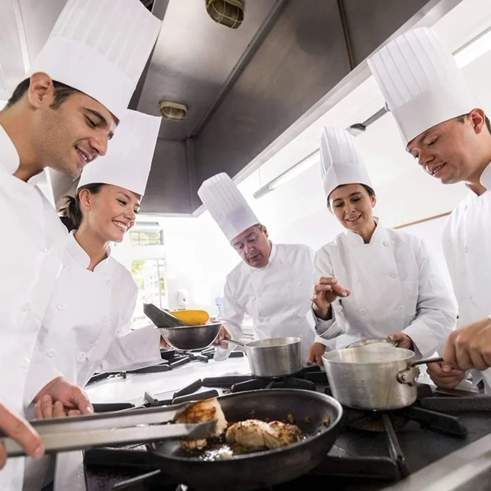 Cappelli da Cuoco Regolabili 9 Pollici Set per Cucina Ospitalità Ristorante