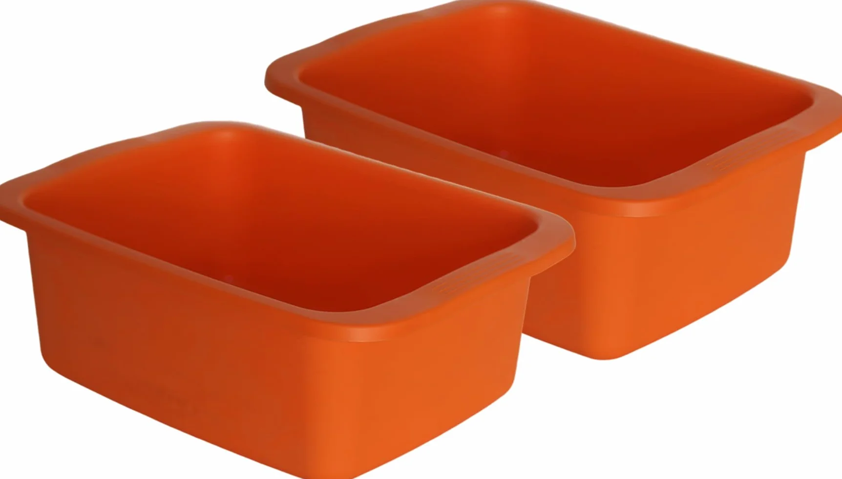 START Machiavelli Kit 2 pezzi catino rettangolare arancio. Bacinella in plastica di capacità 10L. Vaschetta multiuso misure 42 x 31 x 15,5 cm