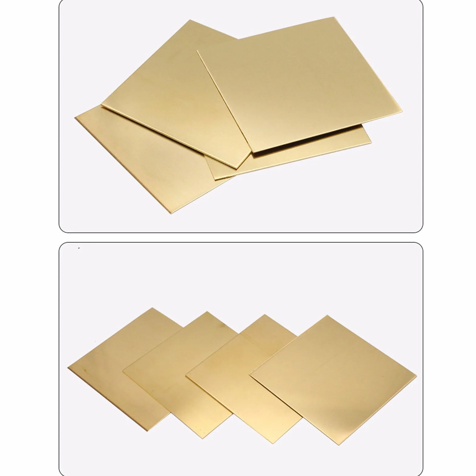 2 Pz Foglio Di Ottone Spessore 2Mm, H62 Piatti Di Ottone per Diy, Elettrico, Riparazione, Industriale/50X200X2Mm