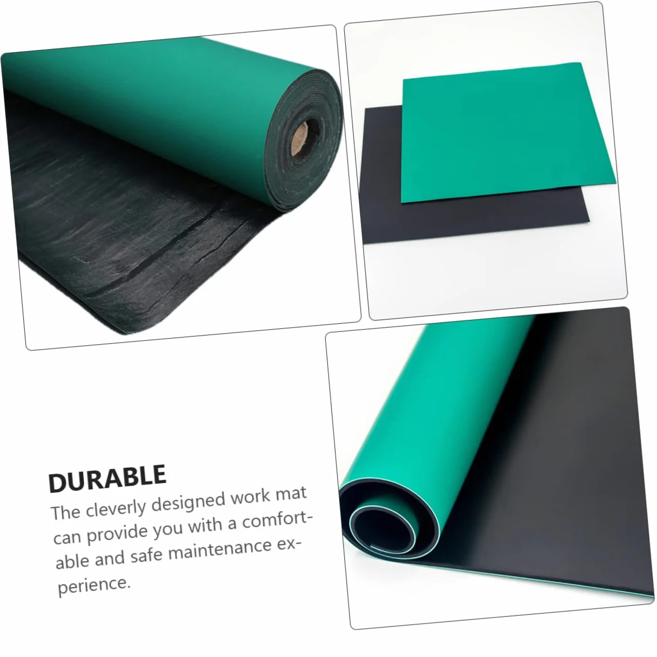 HOMSFOU Tappetino Da Lavoro Antistatico Resistente Al Calore PVC Stazione Riparazione Elettronica 1x0,3 M Verde