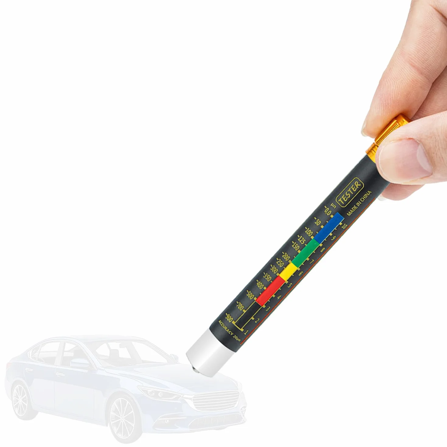Misuratore di Vernice per Auto, Spessimetro Magnetico, Tester di Spessore Rivestimento, Rivelatore di Danni