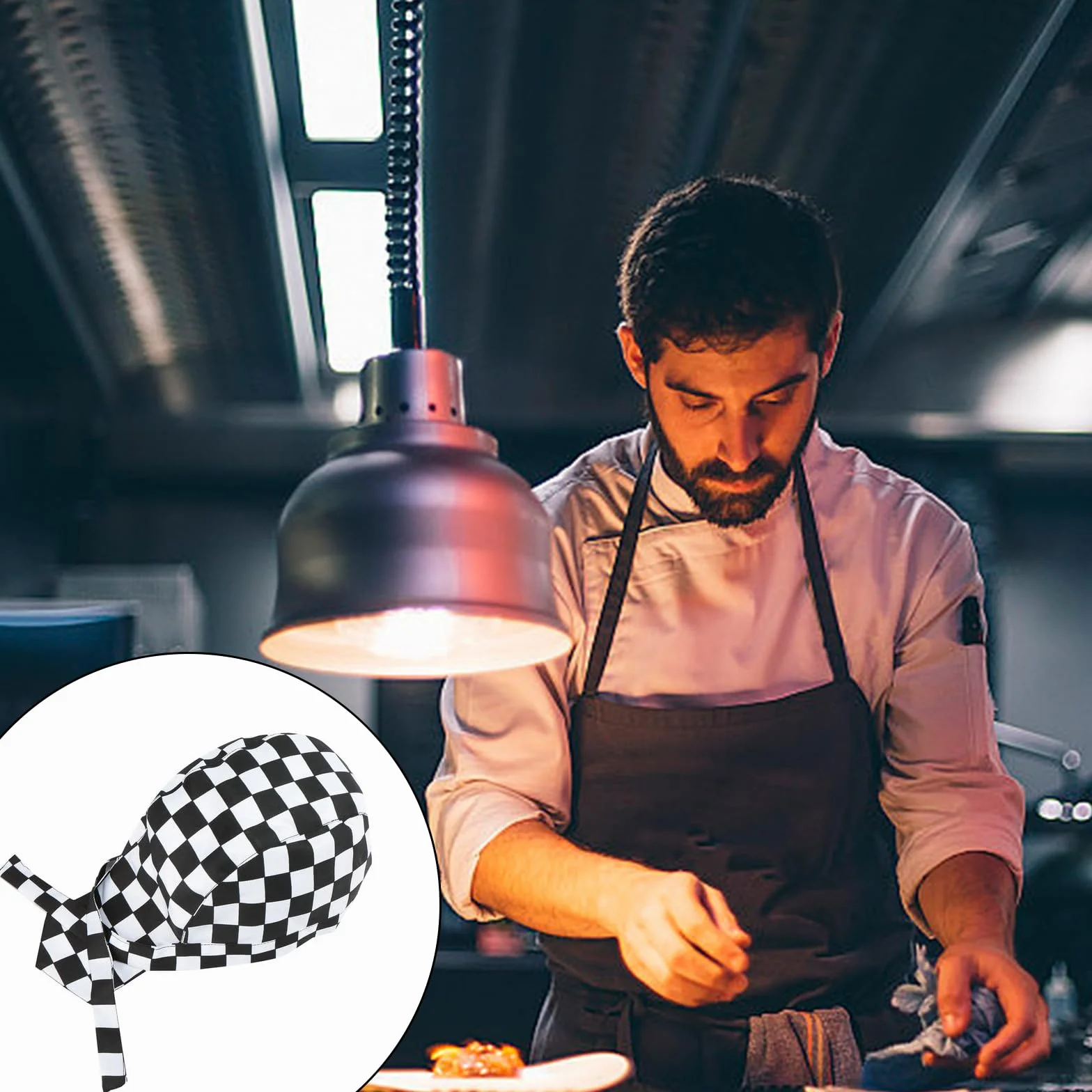 Cappelli da Chef Elastici Regolabili 3 Pezzi Berretti Bandana Uomo Donna Cucina