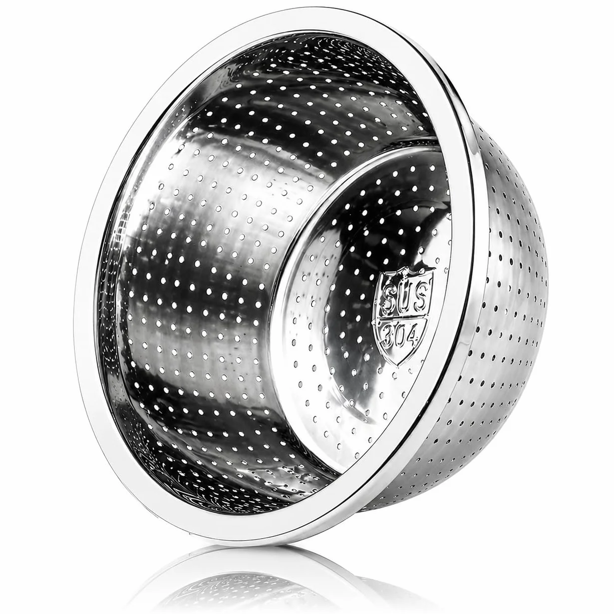 Scolapasta 24 cm Acciaio Inox Professionale - Colapasta per Pasta e Verdura - Lavastoviglie