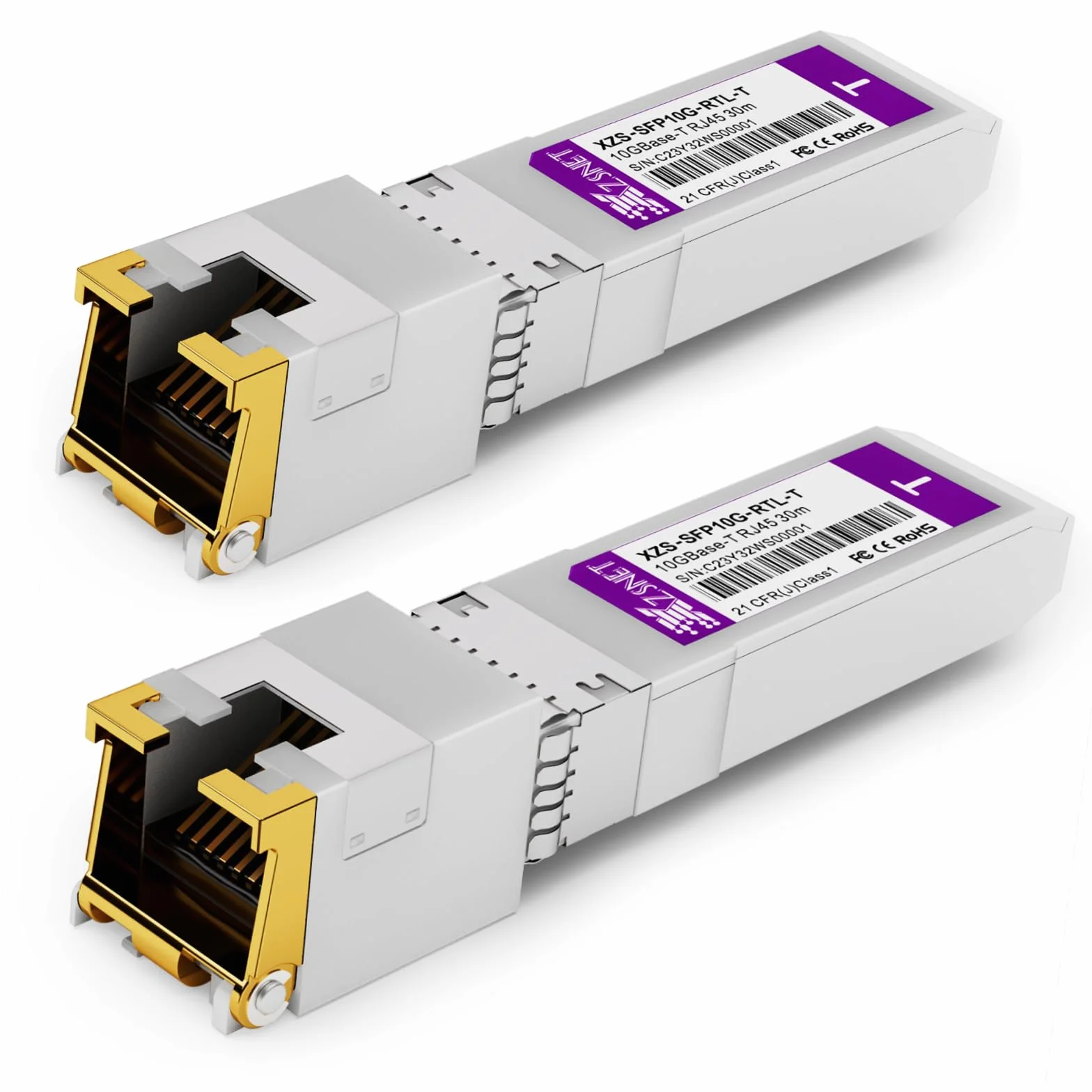 Ricetrasmettitore SFP+ a RJ45 10GBASE-T, Modulo Multi-Rate 1/2.5/5/10G Rame per Cisco, Ubiquiti, Mikrotik