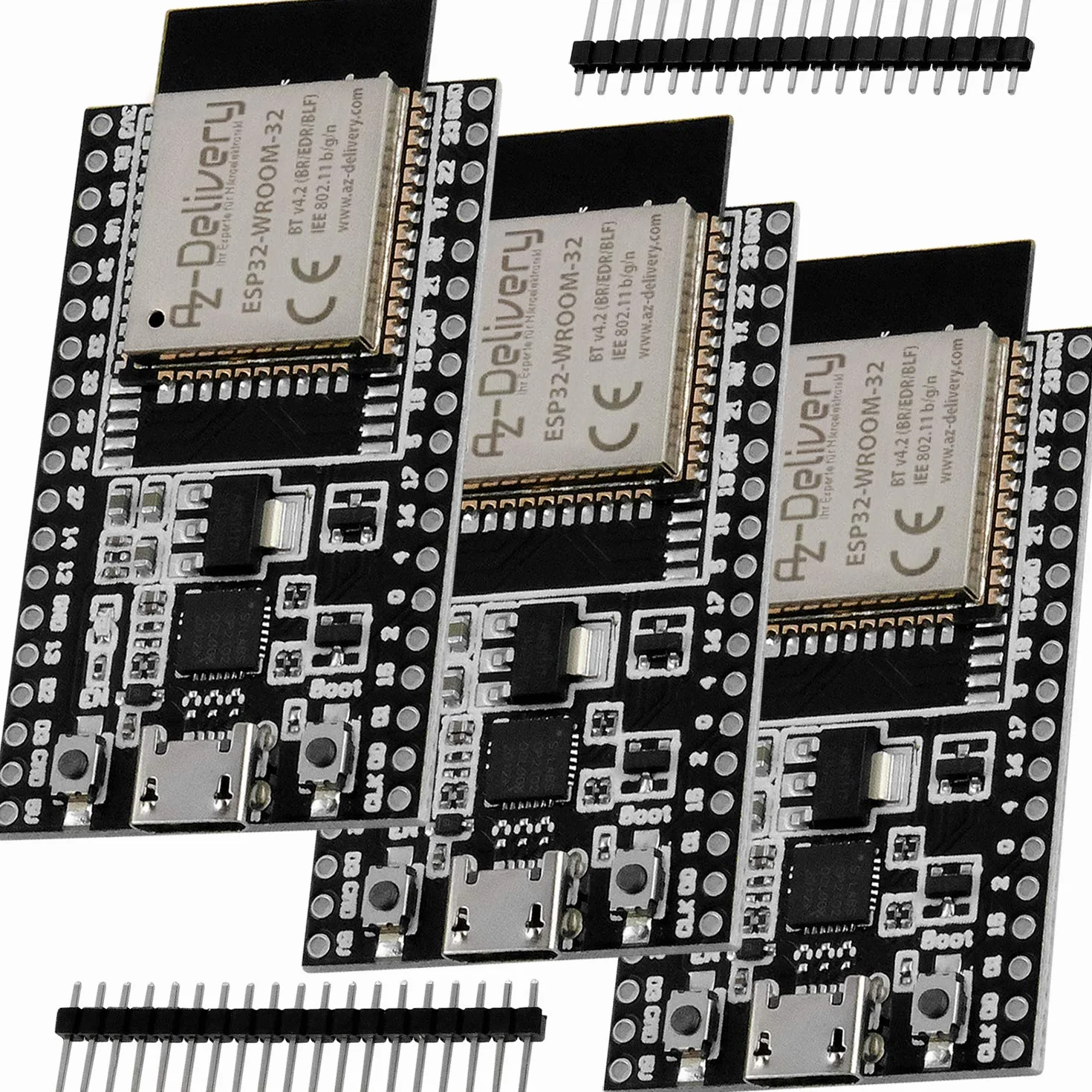 AZDelivery ESP32 Dev Kit C V4 NodeMCU WLAN/WiFi Scheda di sviluppo Non saldata (Modulo successivo al kit di sviluppo ESP32 C) Compatibile con Arduino incluso E-Book!