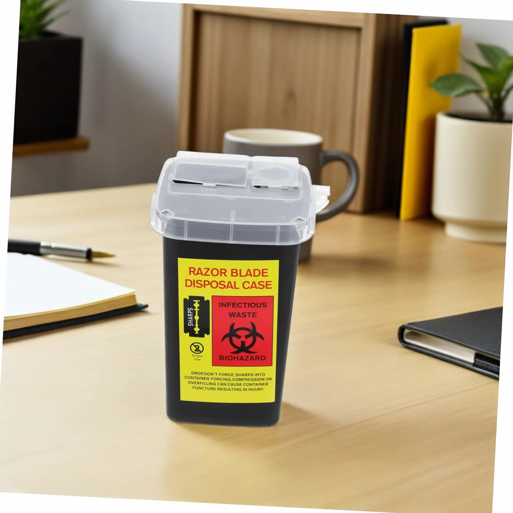 VICASKY Contenitore per Lame da Barba Nero Plastico 2 Pezzi Porta Lamette Portatile