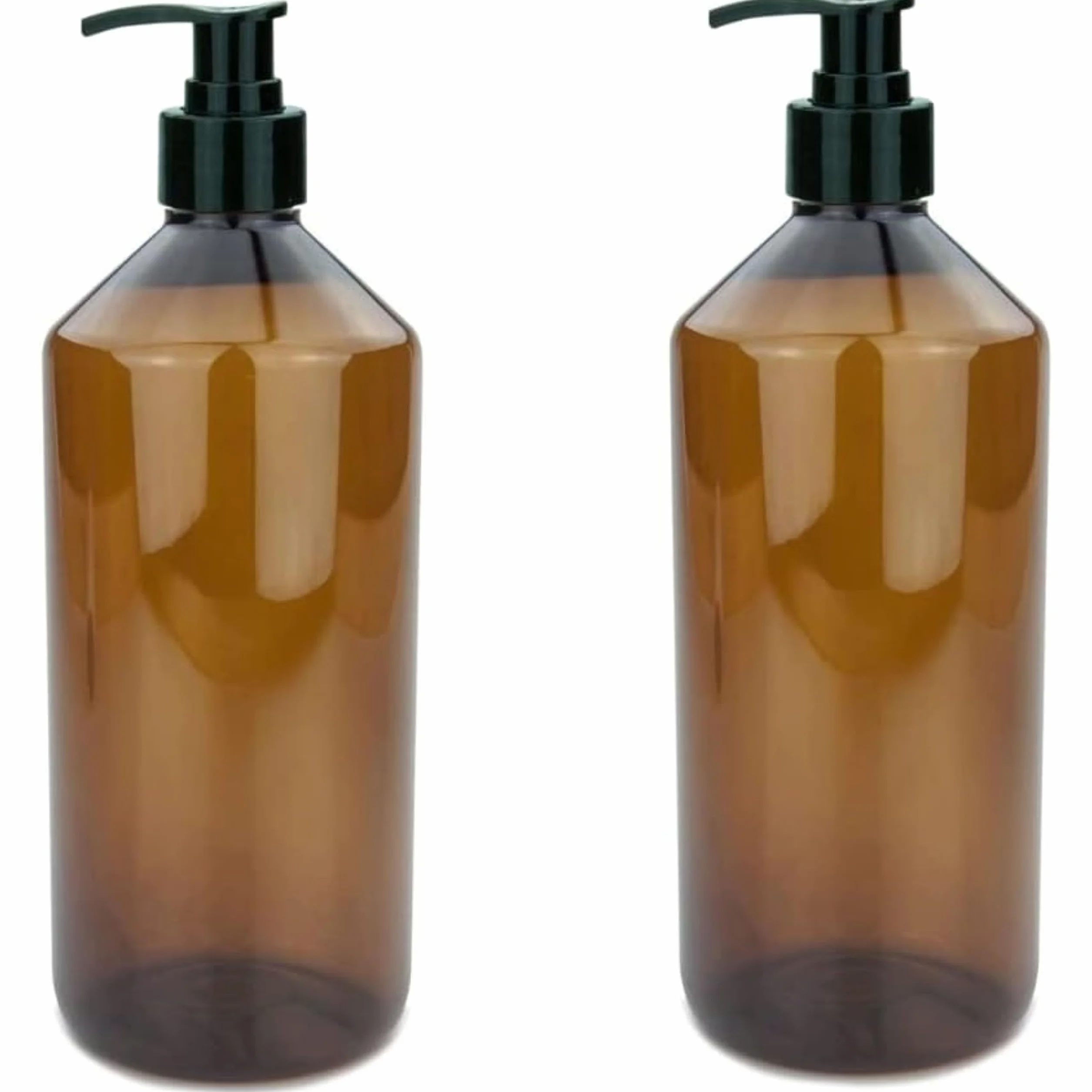 mikken 2 dispenser di sapone da 1000 ml in plastica marrone con etichette incluse