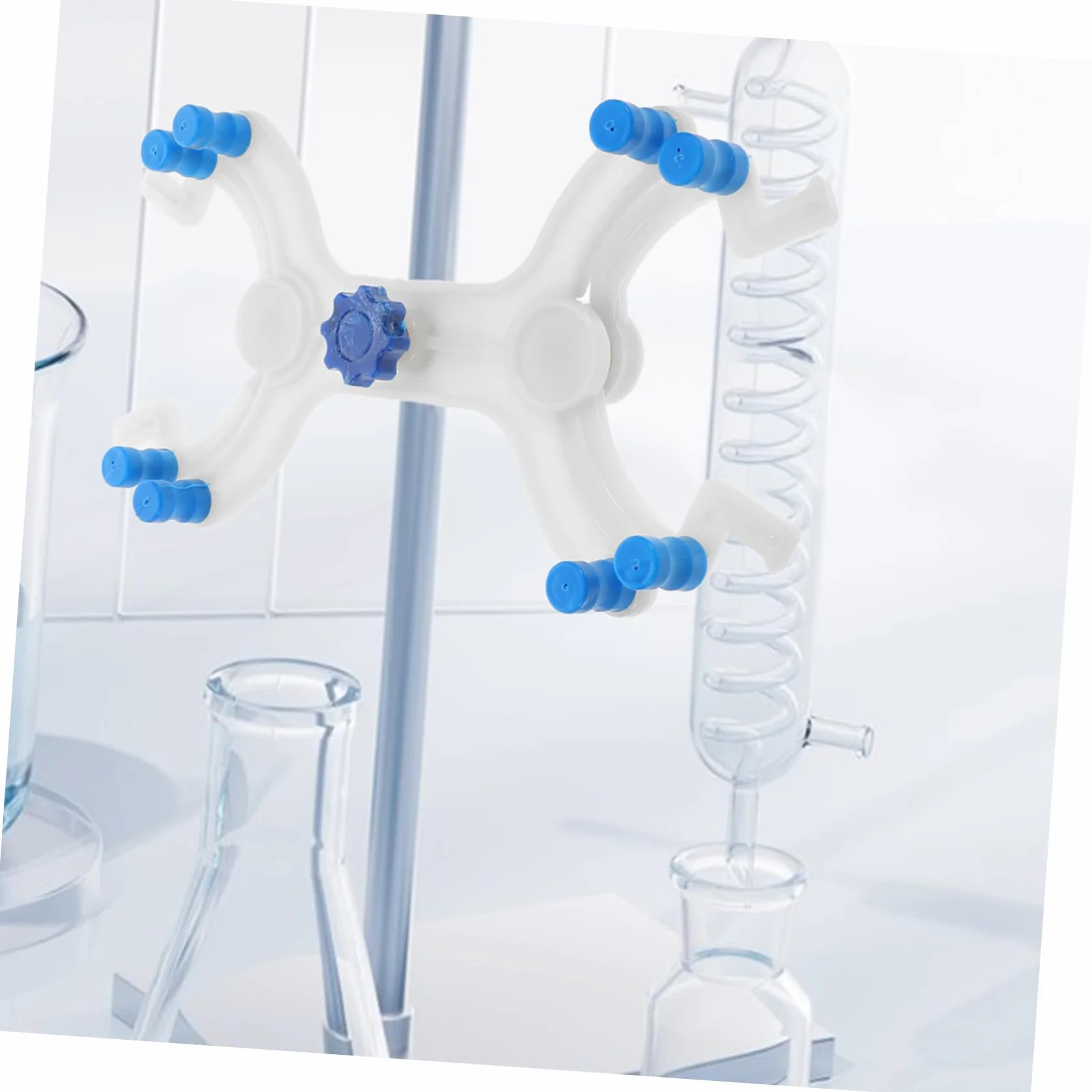 Pinza Regolabile Plastica Per Burette e Becher Clip Butterfly Doppia Per Supporto Laboratorio Accessorio Versatile Per Esperimenti Chimici