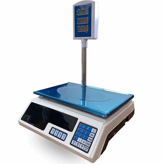 Bilancia Elettronica Digitale da Banco 40 kg 200 gr, Sensibilità 2 gr, Display LCD, Funzione Tara, Piatto Acciaio
