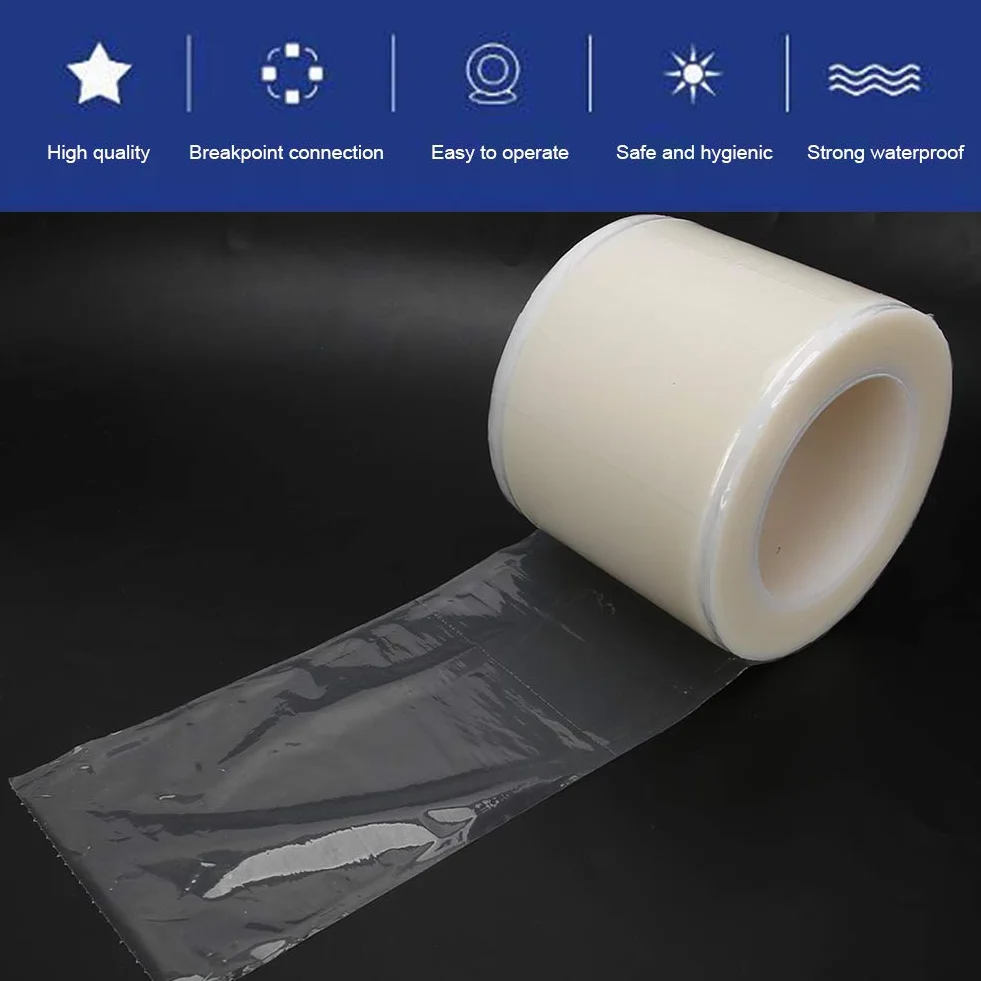 Rotolo di pellicola Barriera per tatuaggi, 1200 fogli, pellicola protettiva monouso a prova di acqua, accessori per tatuaggi per labbra per tatuaggi dentali(incolore e trasparente)