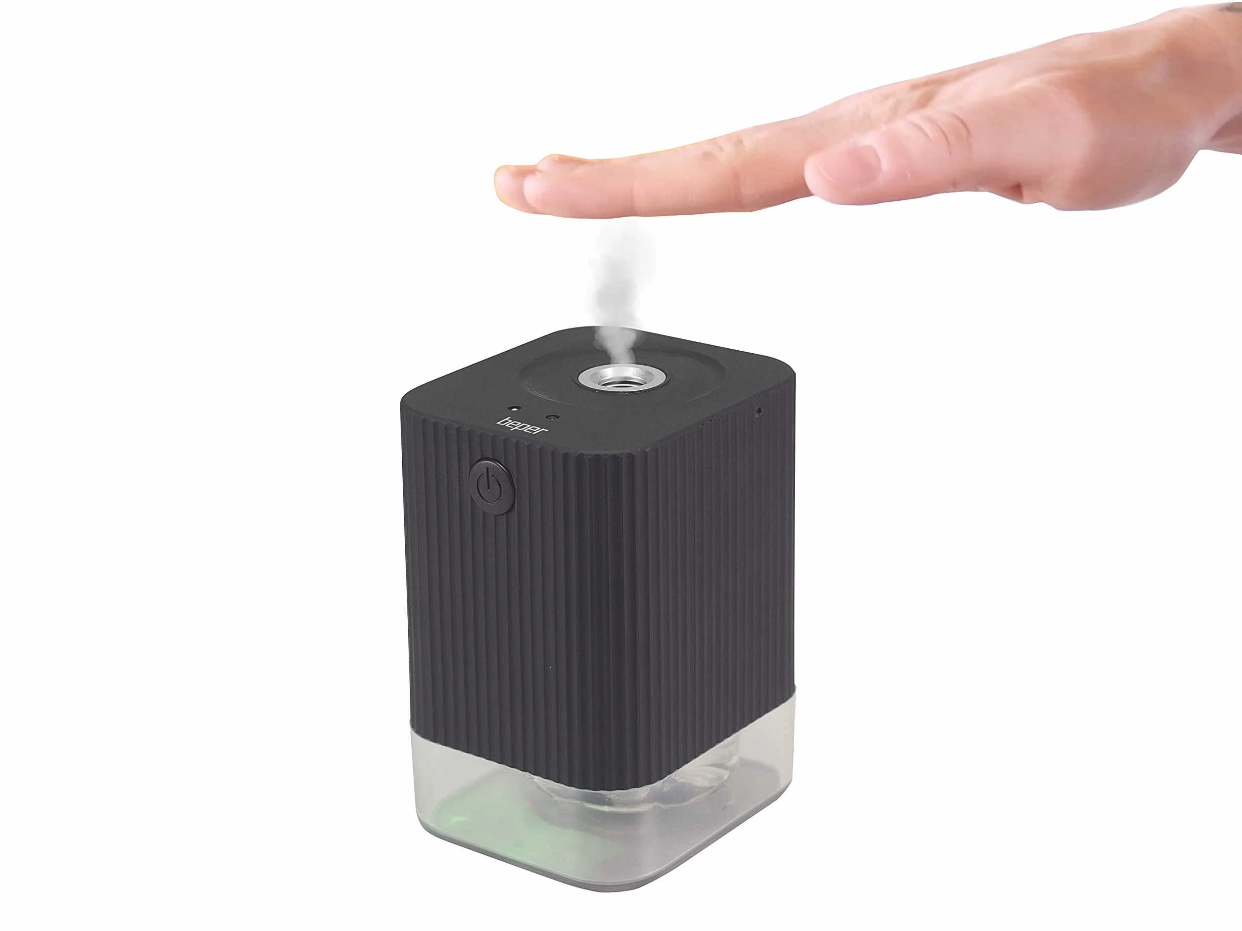 BEPER P201UTP011 Dispenser Nebulizzatore Disinfettante Mani e Oggetti, Capacità 120ml Contactless, Sensore Infrarossi, Batteria Ricaricabile, Cavo USB incluso, Nero