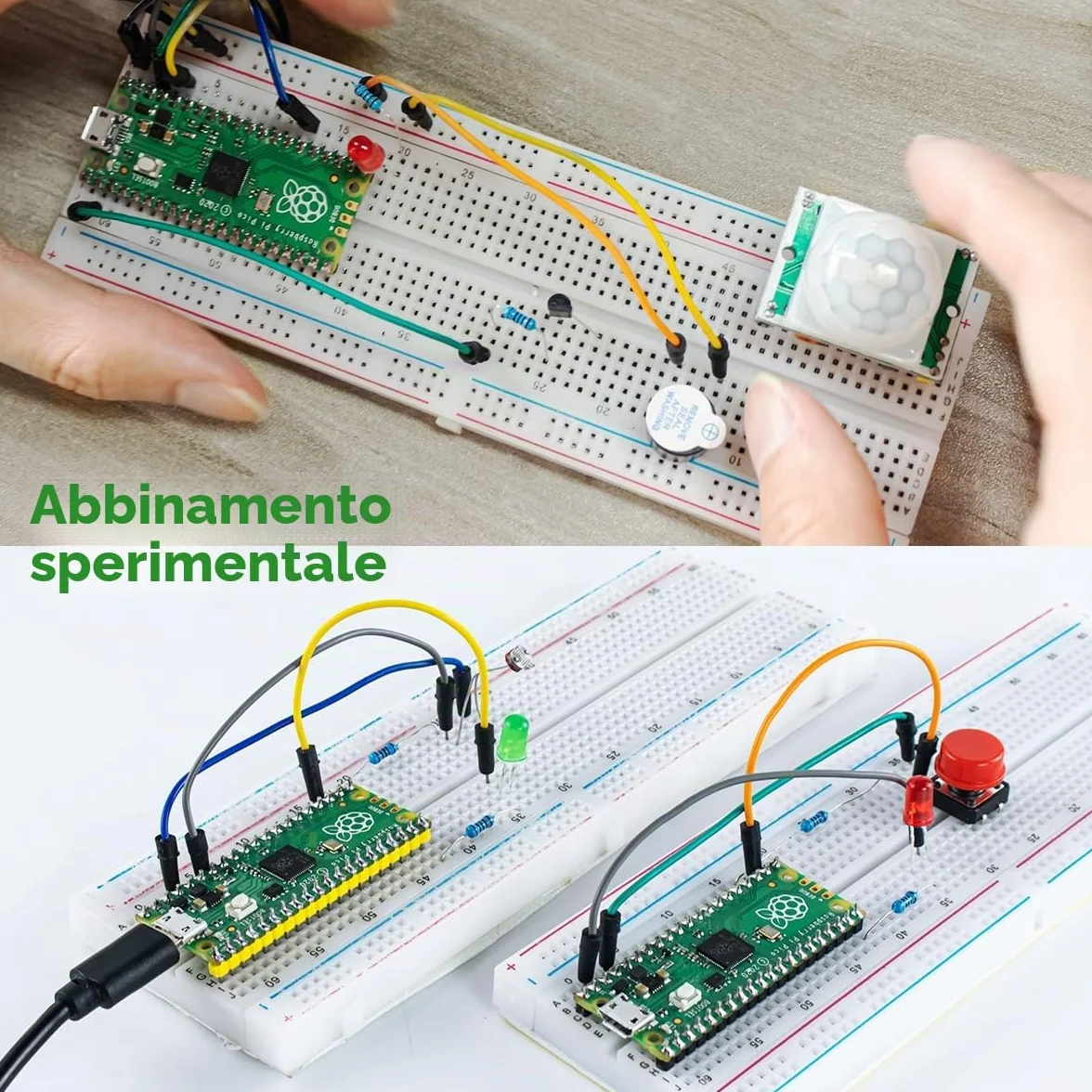 LAFVIN Kit di Avviamento Base per Raspberry Pi Pico, con Breadboard, 1602, Supporto per Python, C, Java con Tutorial