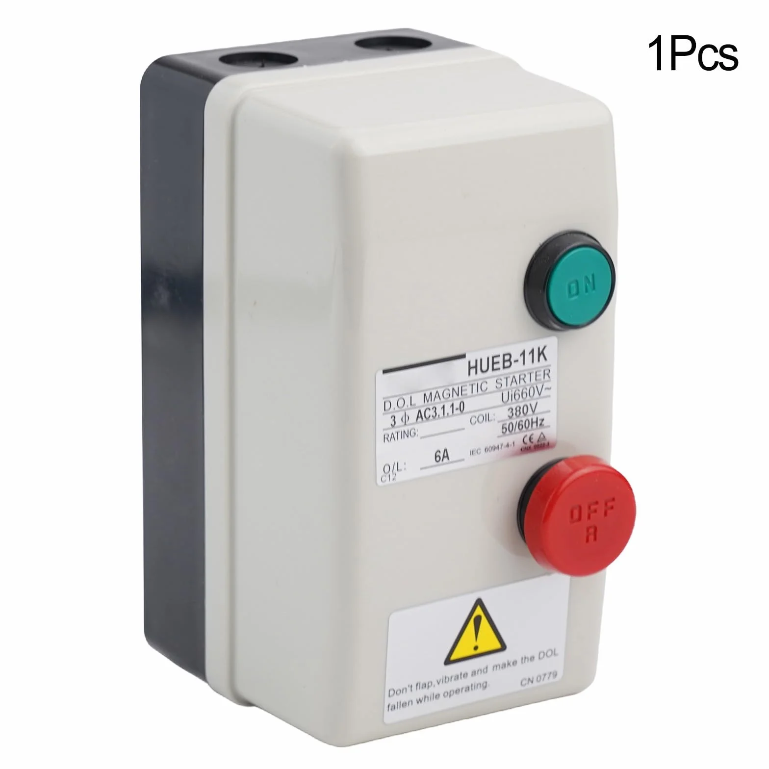 Besttoolifes 1 interruttore di avviamento motore elettromagnetico 3 fasi 380 V impermeabile per compressore interruttore motore trifase interruttore magnetico 380 V (4-6 A)