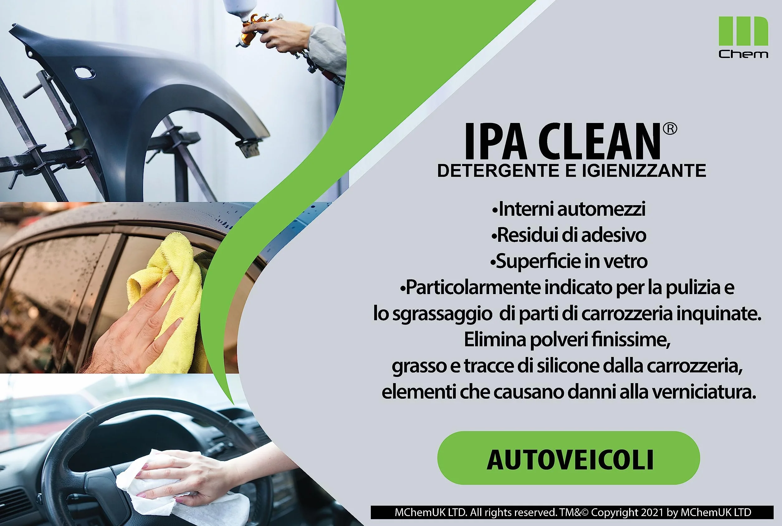 Alcool Isopropilico 99,9% 500ml con Spruzzino - Detergente per Elettronica, Casa, Ufficio, Sgrassatore Universale