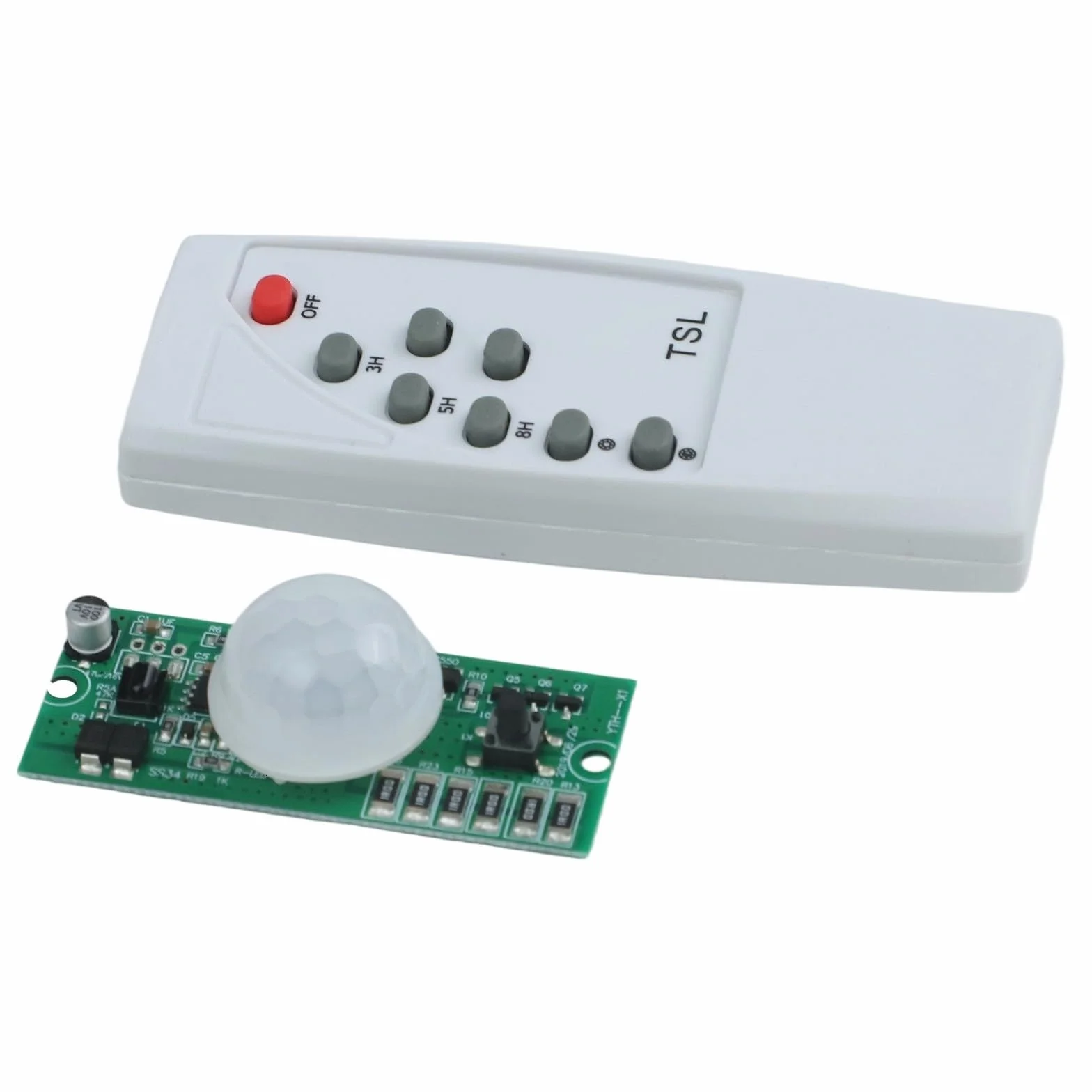 Yuanpgky Circuito solare dell'iluminazione stradale con telecomando per batterie al litio 3.2V/3.7V, Ingresso pannello solare 5V-6V, Potenza di uscita del LED 10W, Materiale in fibra di vetro per