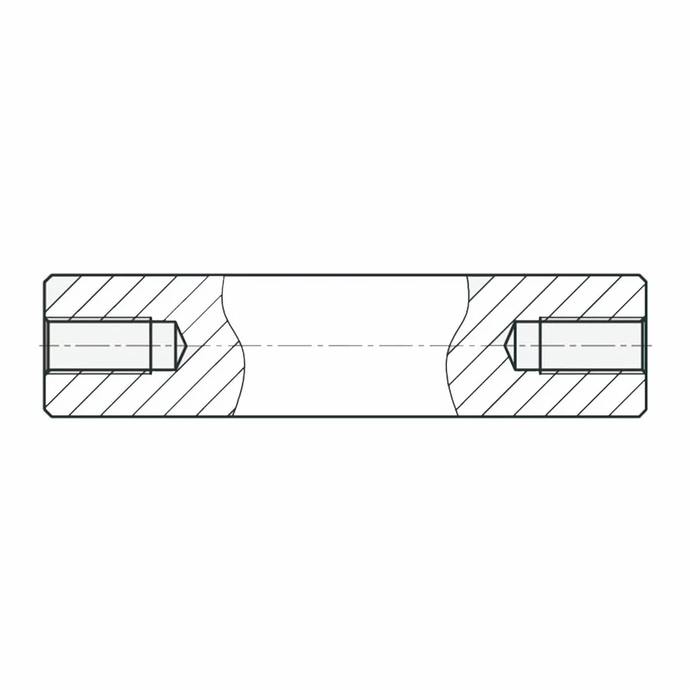SYLALE Albero lineare di precisione con Filettatura Interna a Doppia estremità - Aste di Guida cromate M6/M8/M10/M12(M6(M3 Thread),200mm)