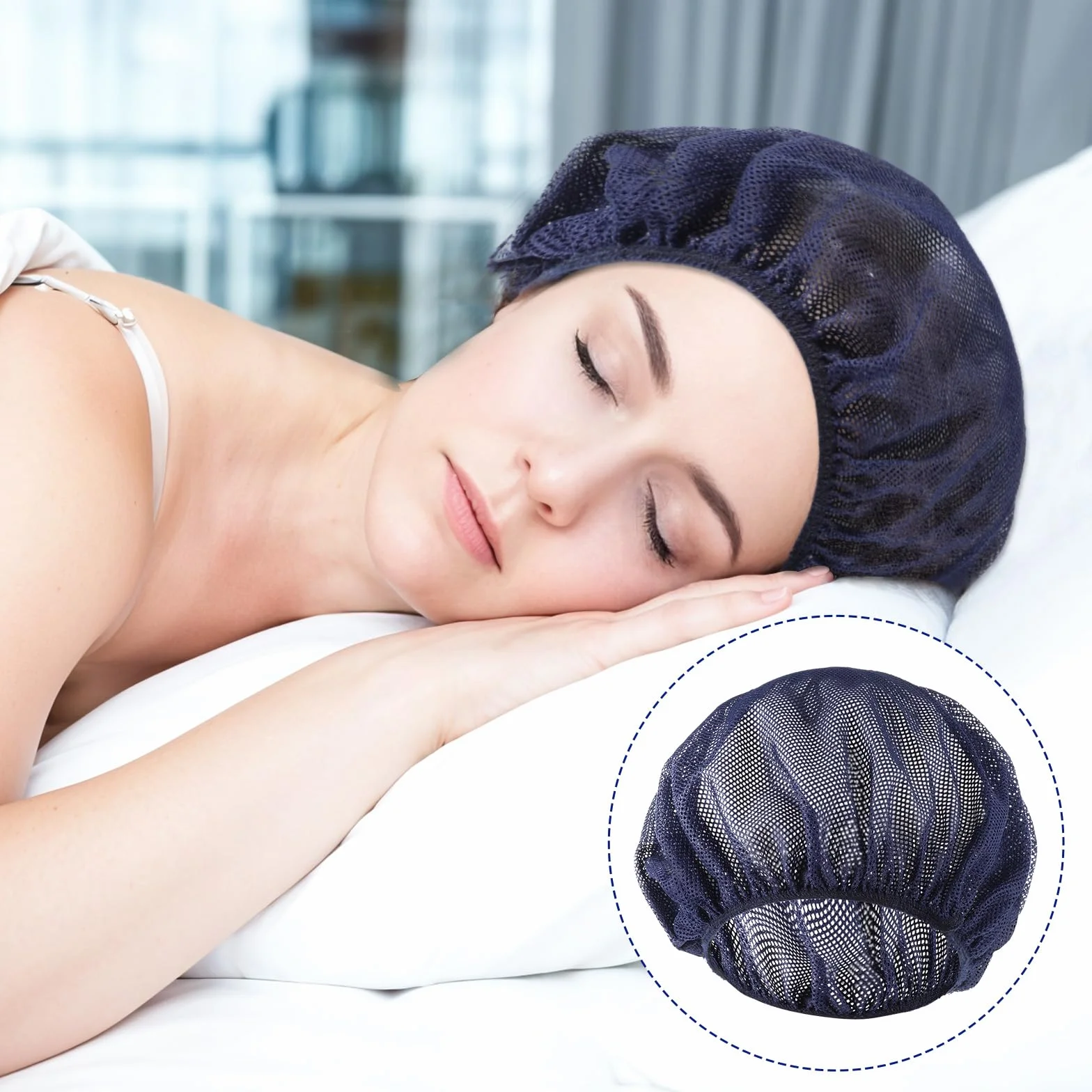 Jeffdad 6 retine per capelli per dormire riutilizzabili da donna