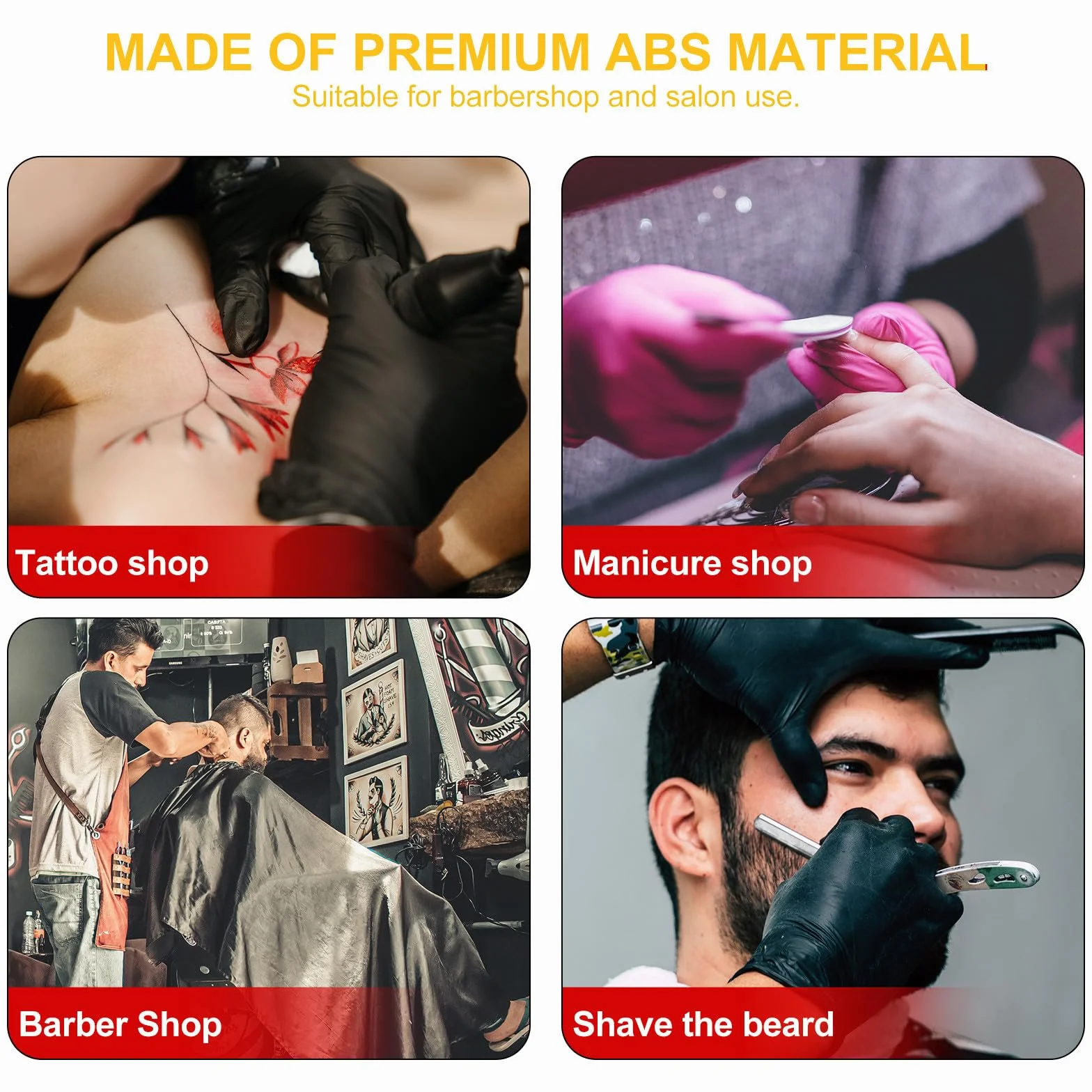 Contenitore per Raccolta Lamette da Barbiere in ABS Giallo Smaltimento Sicuro Barbershop