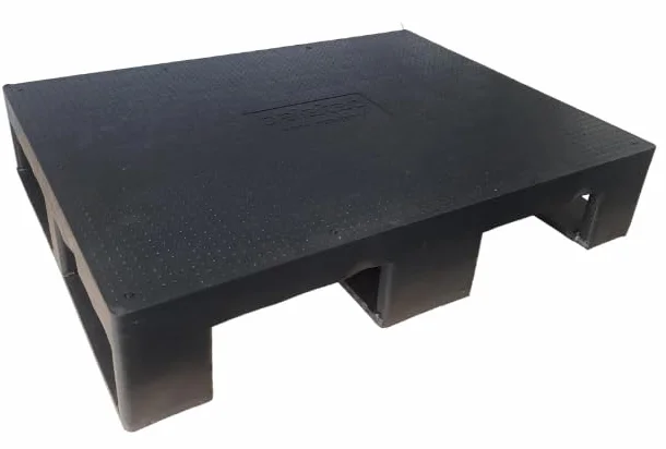 Pallet in plastica 80x60 | ANTISCIVOLO COMPLETO (pieno, PE riciclato)