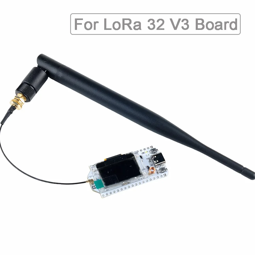 DIYmalls 868 MHz Antenna LoRa 5dBi SMA maschio 195 mm + cavo SMA femmina per Meshtastic LoRa 32 V3 HTCC-AB02S Heltec T114 Mesh Node LoRa32u4II (confezione da 2)