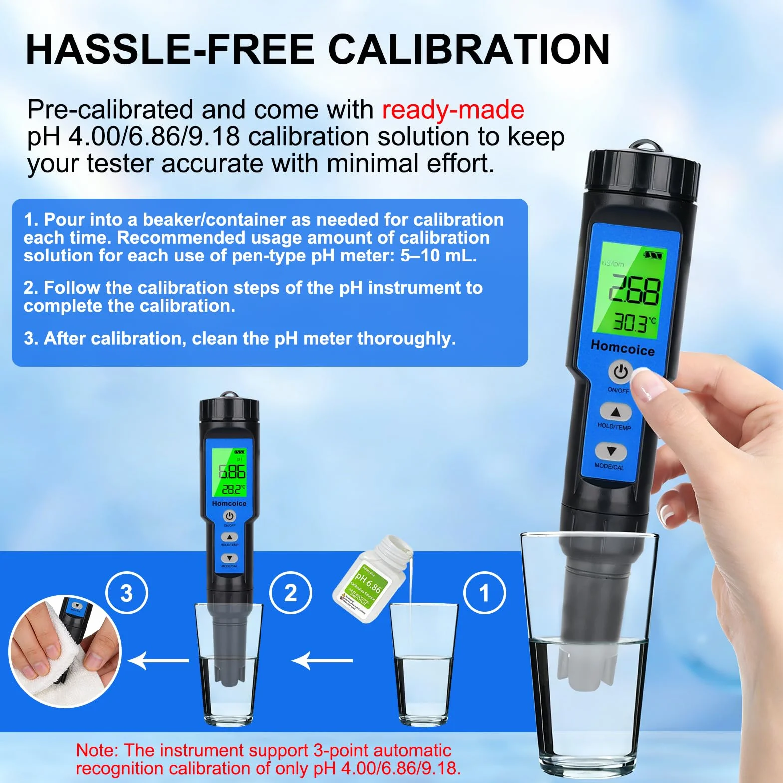 Misuratore PH 4 in 1, PH TDS EC Temperatura Meter con precisione da Laboratorio 0,01 PH, compensazione Automatica Temperatura, Tester qualità Acqua IP67 Impermeabile per Piscine, idrocoltura
