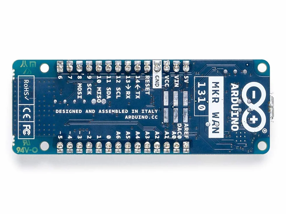 Arduino MKR WAN 1310 with Dipole Antenna [ABX00039] - Scheda LoRa con antenna a dipolo, ideale per progetti IoT a lungo raggio, automazione e applicazioni connesse con Arduino IDE.