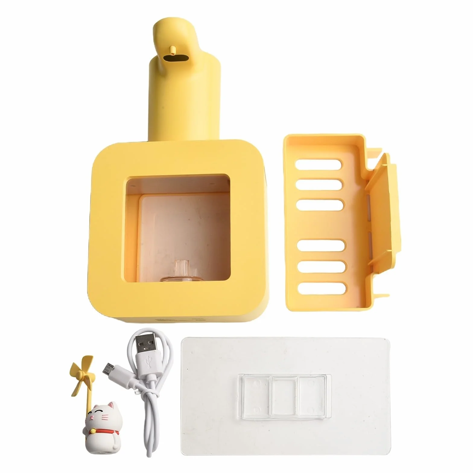 Dispenser automatico di sapone per bambini con capacità di 400 ml, ricaricabile tramite USB, schiuma con promemoria di utilizzo in 20 secondi e funzione impermeabile IPX5 (giallo)