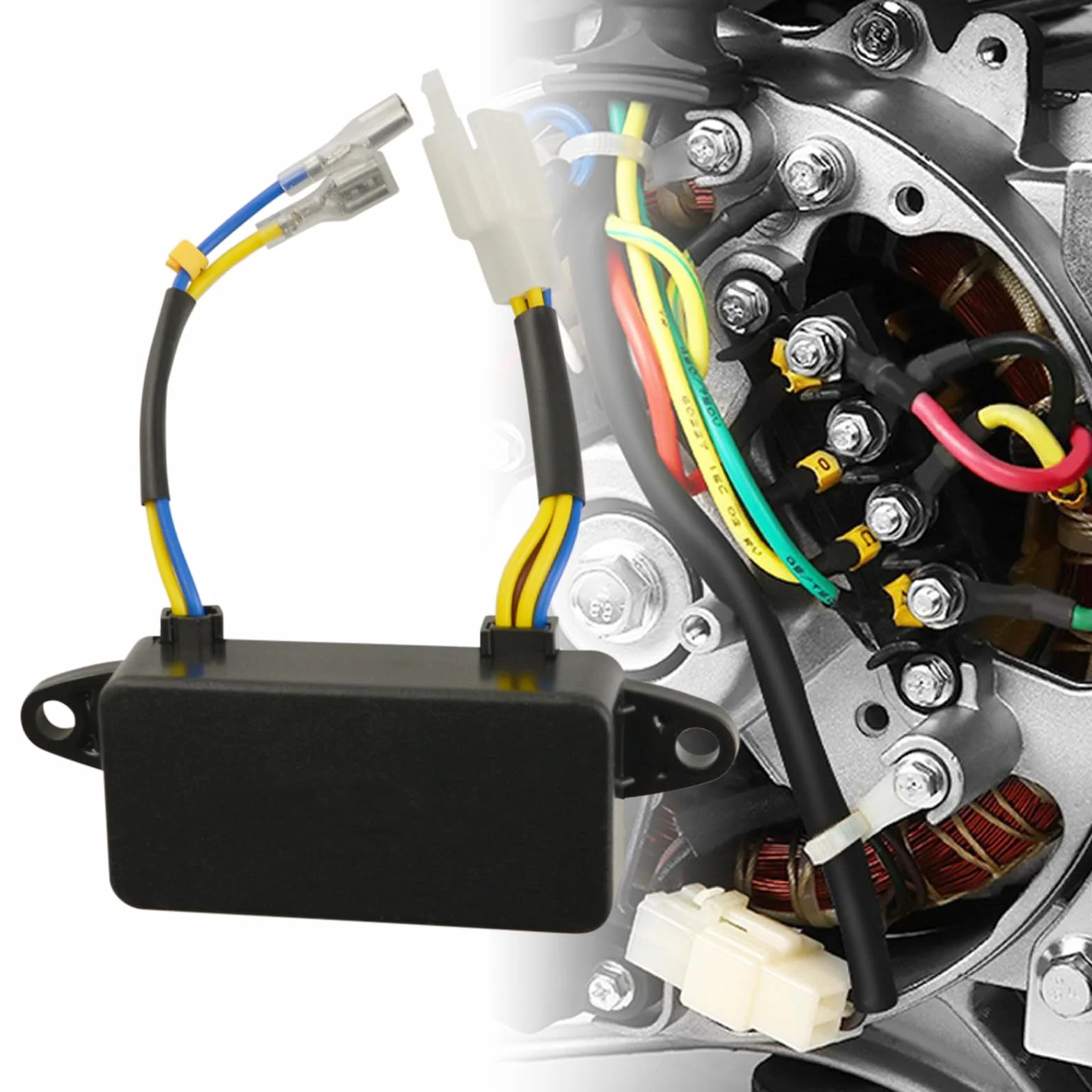 Generatore regolatore di tensione, 2 pezzi regolatore automatico AVR stabilizzatore quadrato universale, per gruppo elettrogeno a benzina monofase da 2 a 3 KW