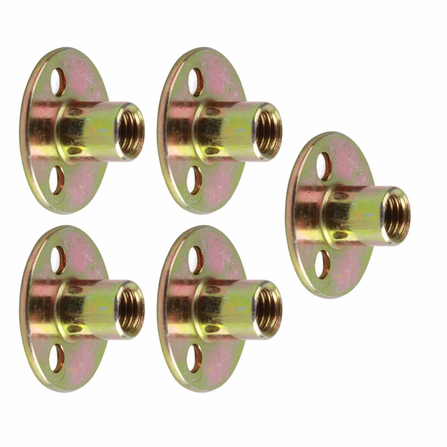 Dado a Base Rotonda Flangiato 5 Pezzi M6 M8 M10 Ferro Zincato