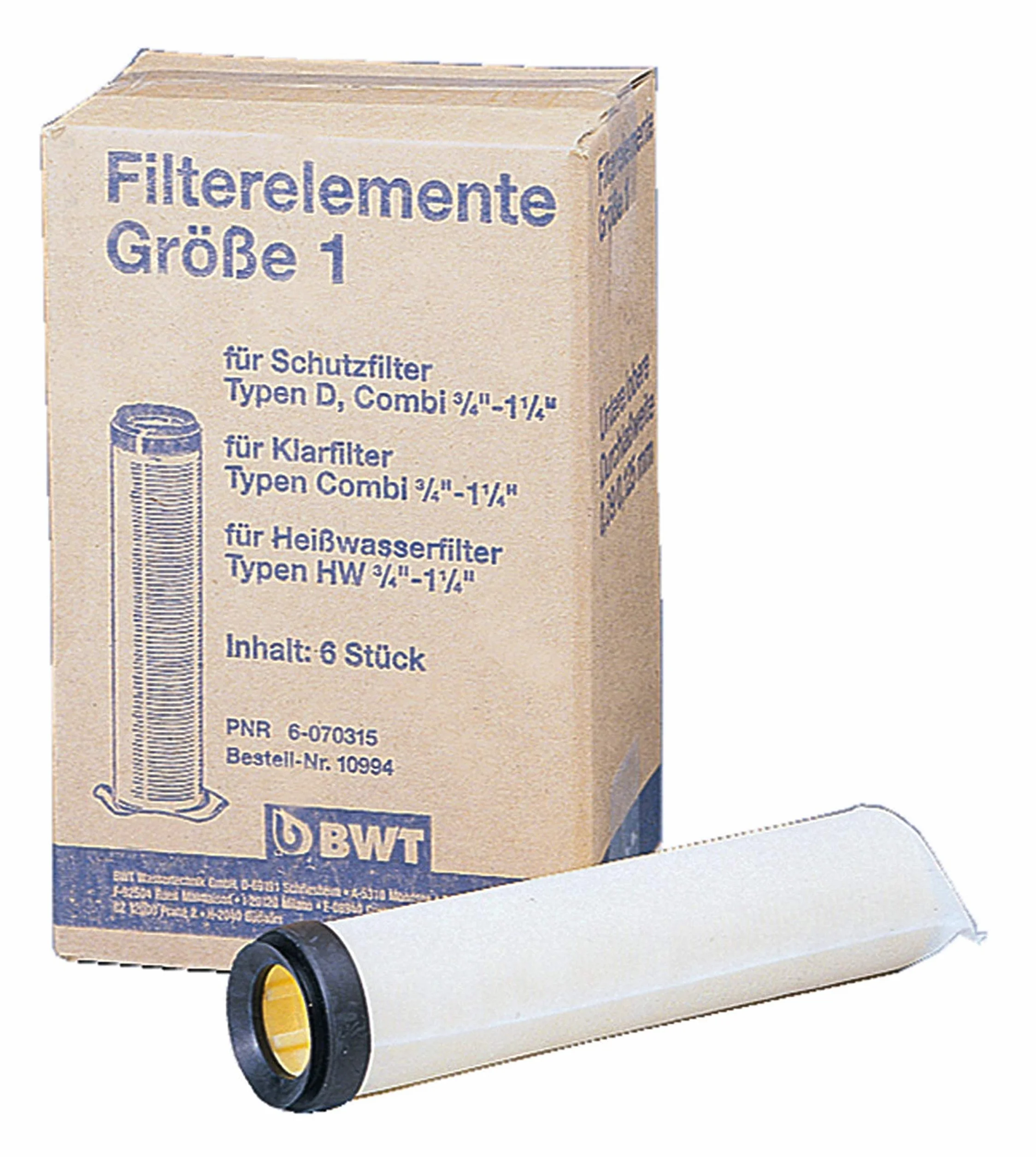 BWT Filtro filtrante cartuccia filtro acqua 1 3/4 pollici 1 pollice 1 1/4 pollici