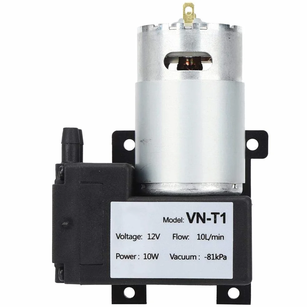 Pompa Vuoto DC 12V 10W Mini Compressore Aria 10L/min Basso Rumore per Laboratorio Applicazioni Medicali