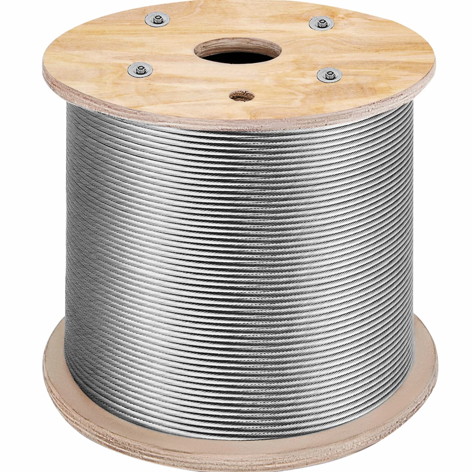 VEVOR Cavo in Acciaio Inossidabile 3/16"x 1000ft T316 1x19 Fili Costruzione Intrecciato per Luci a Corda Recinzione Balaustra
