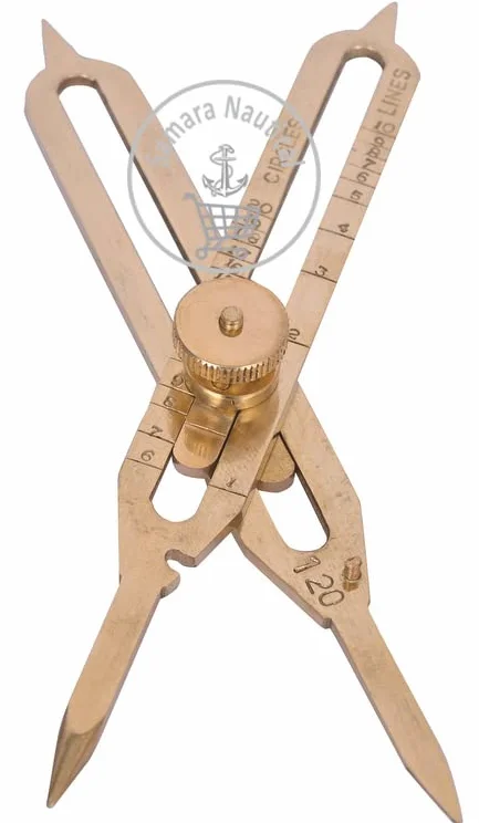Divisore Nautico in Ottone Massiccio 15,2 cm Portachiavi Samara