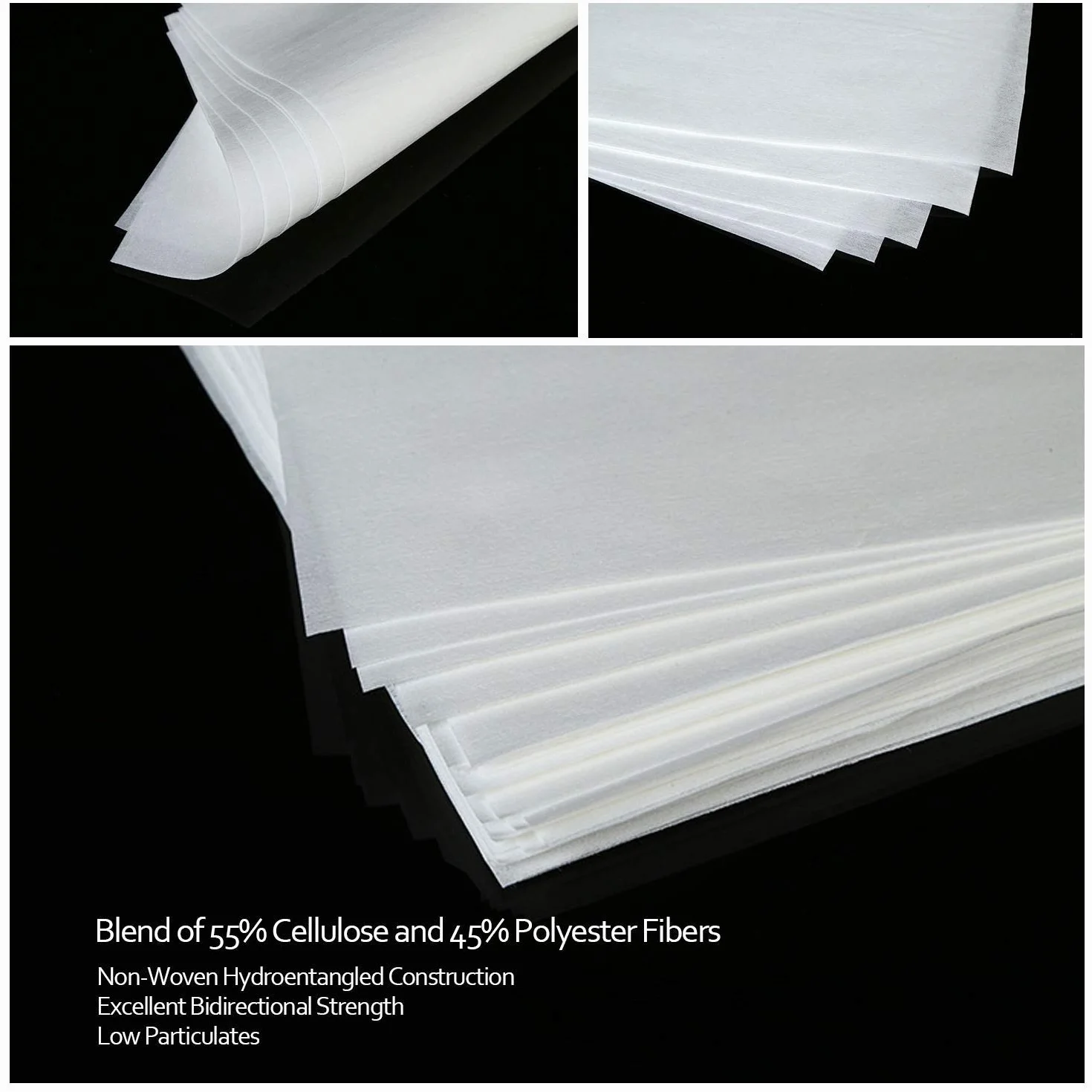 AAwipes Salviette per camere bianche Miscela non tessuta di cellulosa/poliestere (12 "x 12" 300PCS) per industrie di laboratorio, elettronica, farmaceutica, stampa e semiconduttori (NW06812-300)