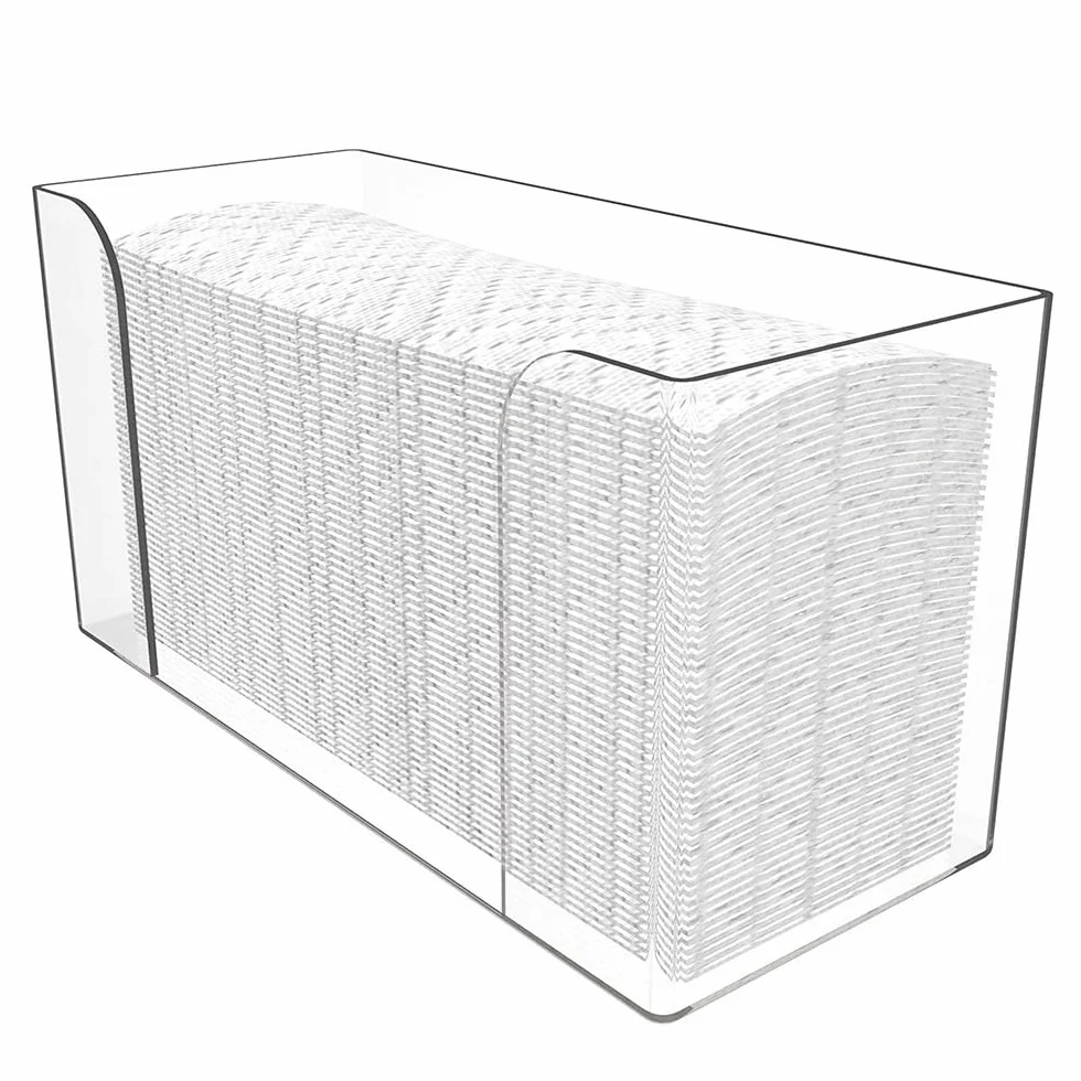 Dispenser per Asciugamani di Carta da Appoggio, Porta Tovaglioli per Asciugamani Trasparenti, Adatto per Asciugamani di Carta Piegati Un Z, Piegati Un C o Piegati Multipli