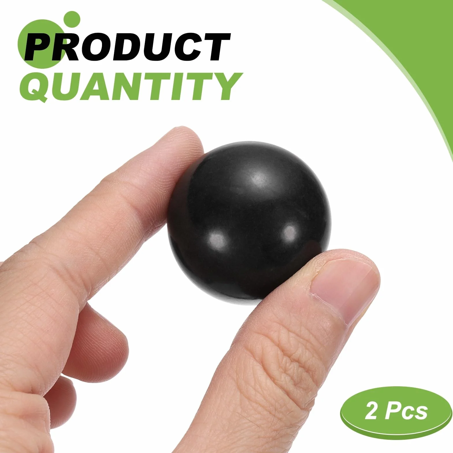 QUARKZMAN 2Pcs Sfere In Plastica POM 30mm Mini Sfera Di Precisione G2 In Polipropilene Nero