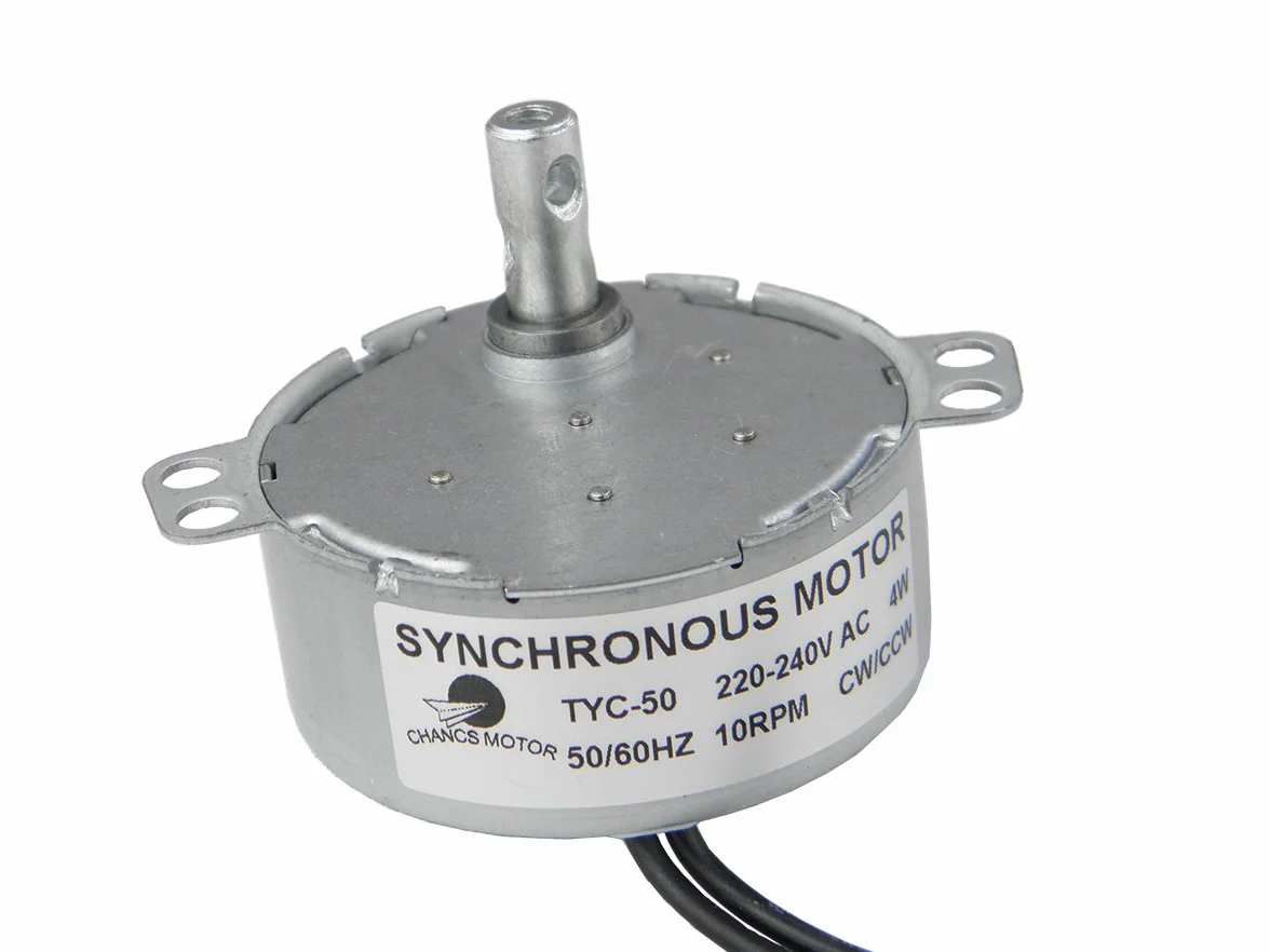 CHANCS TYC-50 Motore sincrono 220V AC 10-12RPM CW/CCW Motore a tavola Rotante Motore sincrono Motore Elettrico