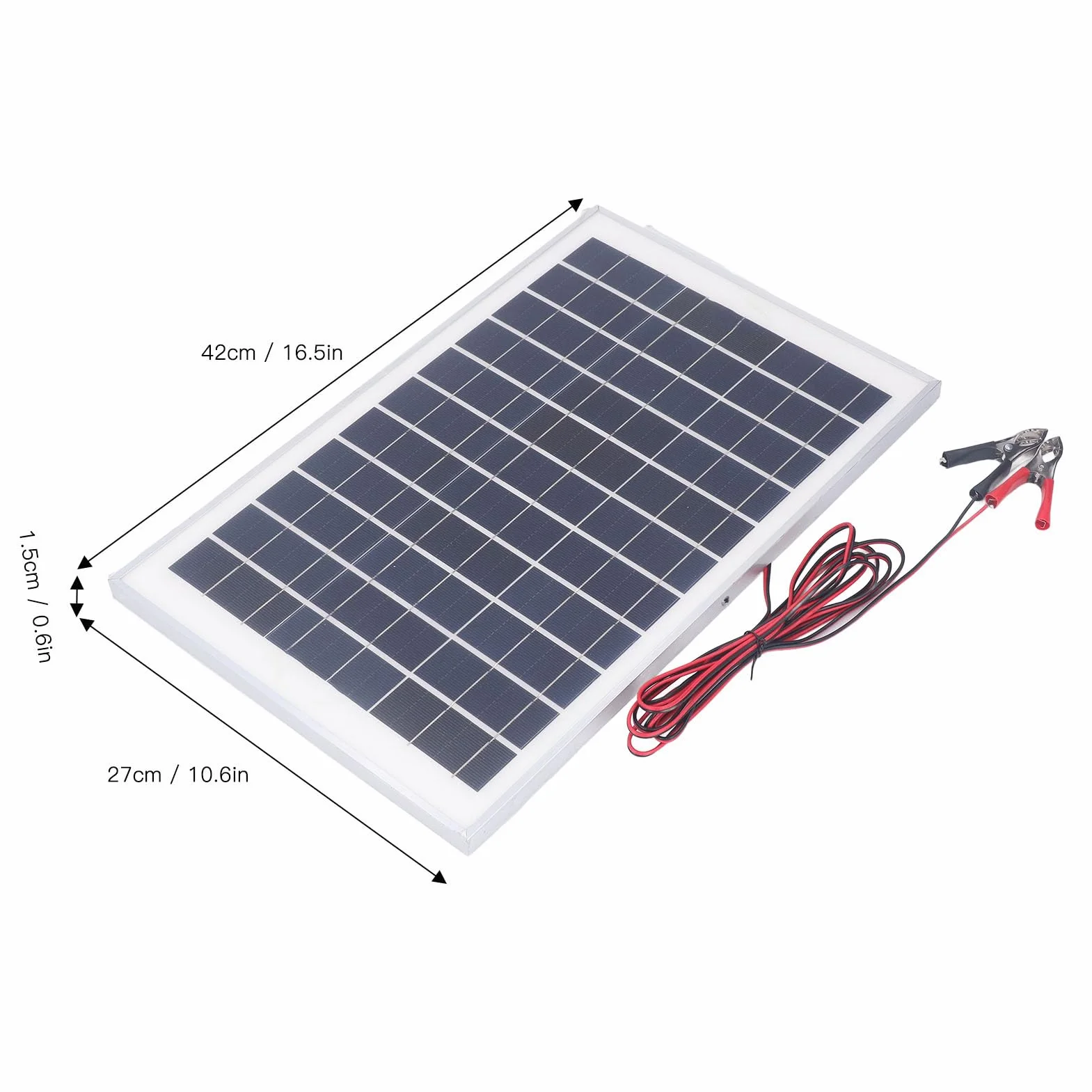 Kit Pannello Solare Auto, Kit Camper Batteria a Litio Caricatore e Pannello Solare 50W 18V con Regolatore di Carica Impermeabile Mppt Morsetto Batteria da 3 Metri, per Camper Rimorchio Barca