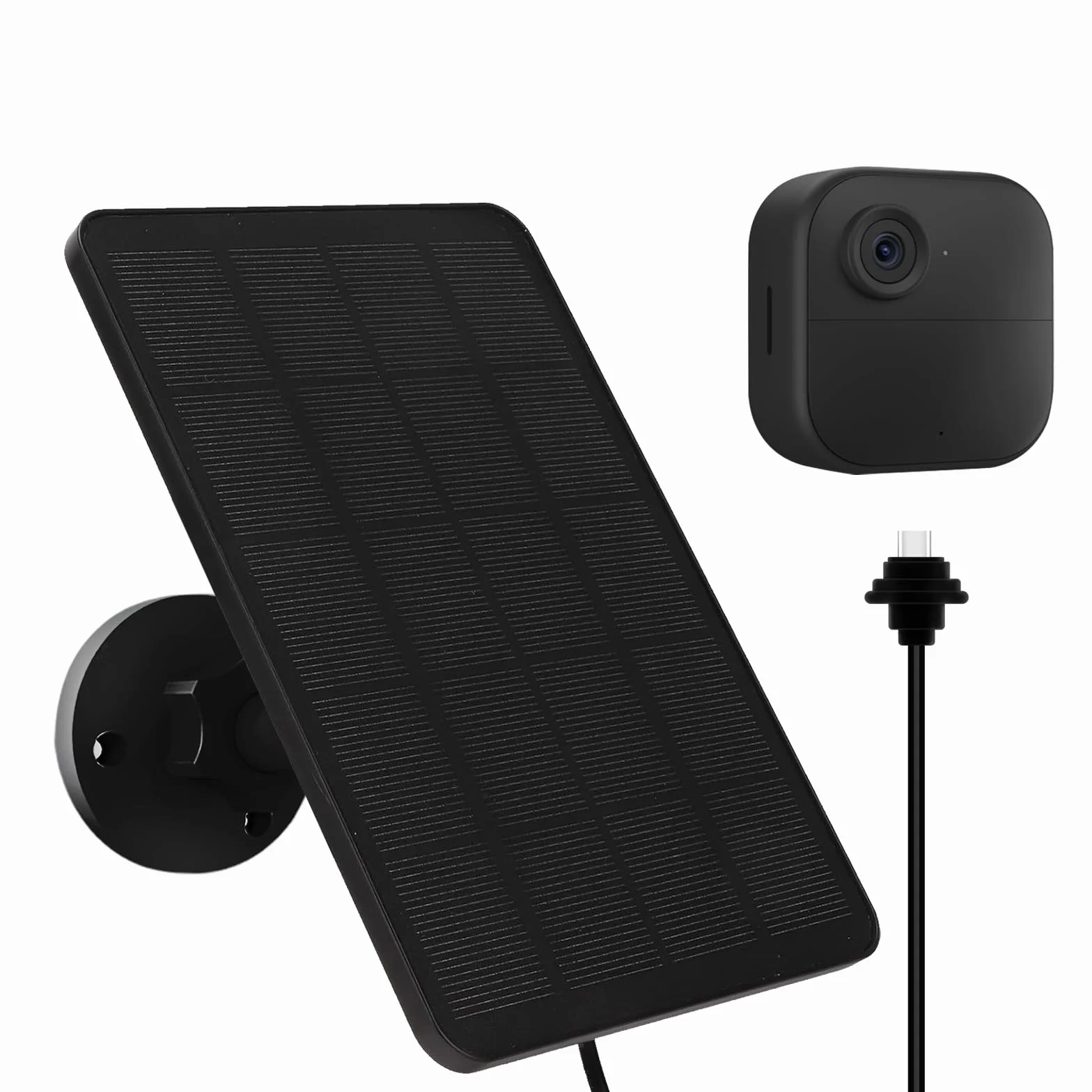 Pannello Solare da 4W per Telecamera Esterna Blink (4th gen), Caricatore Solare con Spina in Gomma, Impermeabile IP65, Cavo da 13,12 Piedi