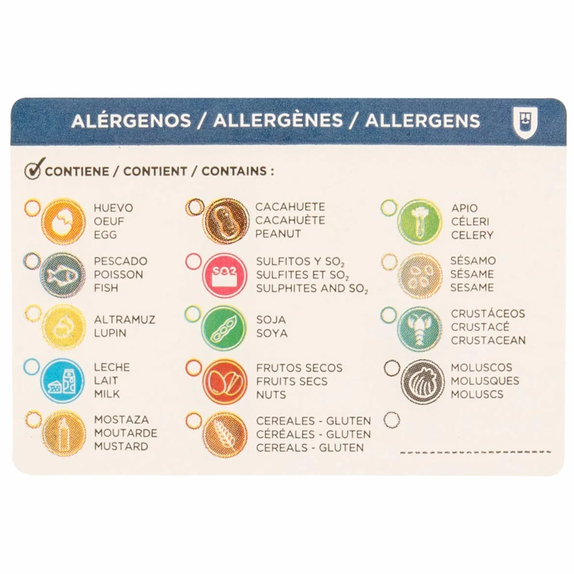 García de Pou 224.16 Etichette Adesive Allergeni In Rotolo 7,5X5 Cm Carta (confezione da 500)