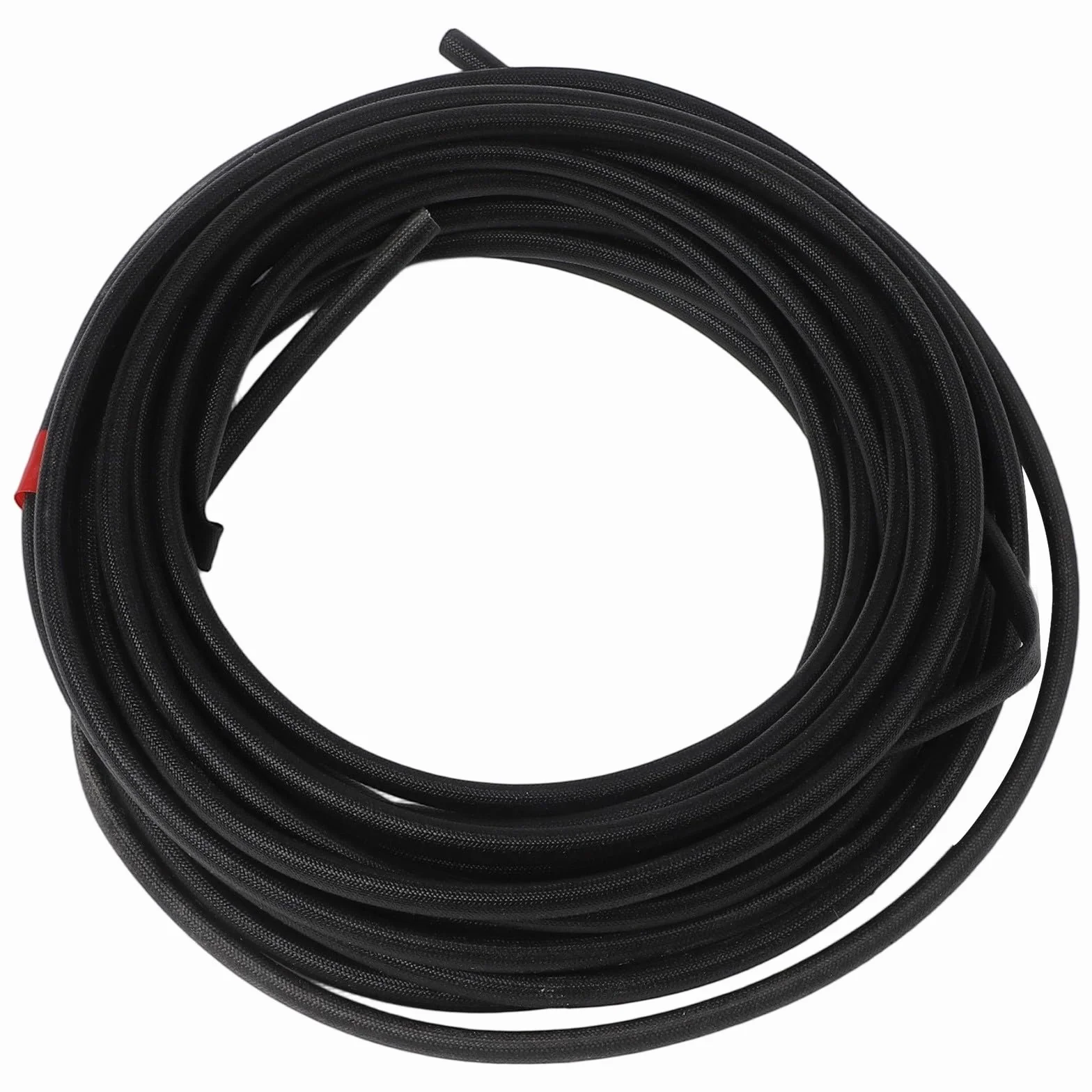 Guaina in fibra di vetro resistente alle alte temperature, 10 m, ignifuga, per raffreddamento ad olio combustibile, sistemi PCV, protezione contro le emissioni di vapore, nero (6 mm)
