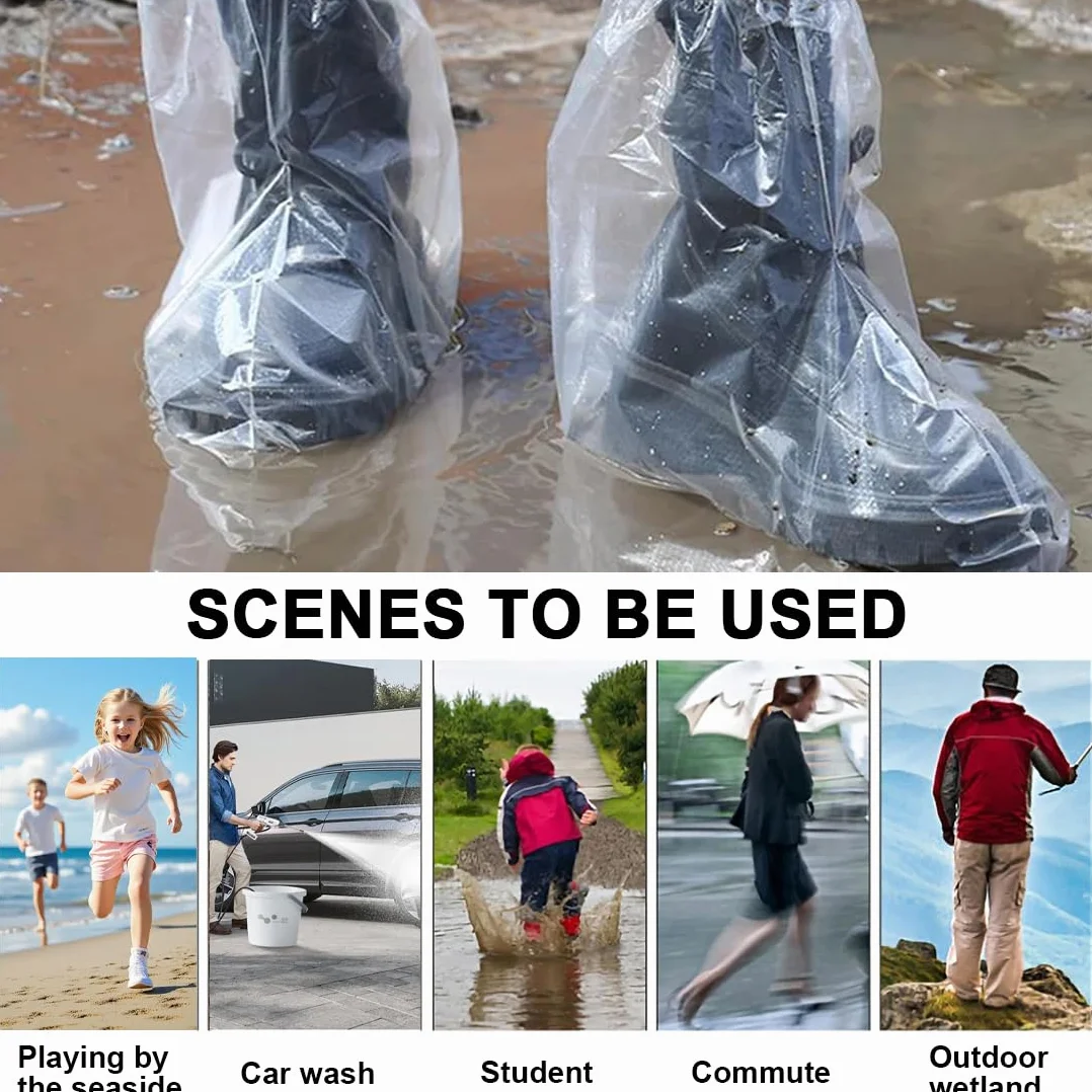 Copriscarpe Monouso Impermeabili Antiscivolo USA e Getta per Pioggia Outdoor
